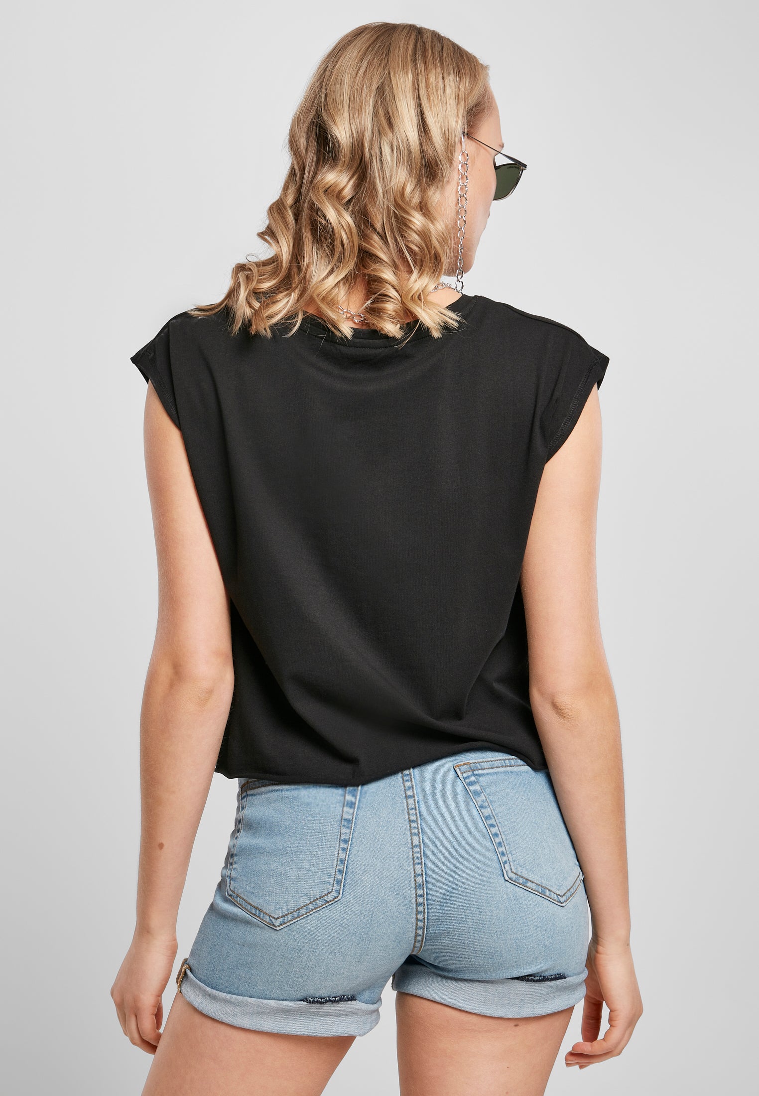 Maglietta corta organica da donna, confezione da 2, nero+bianco XXL