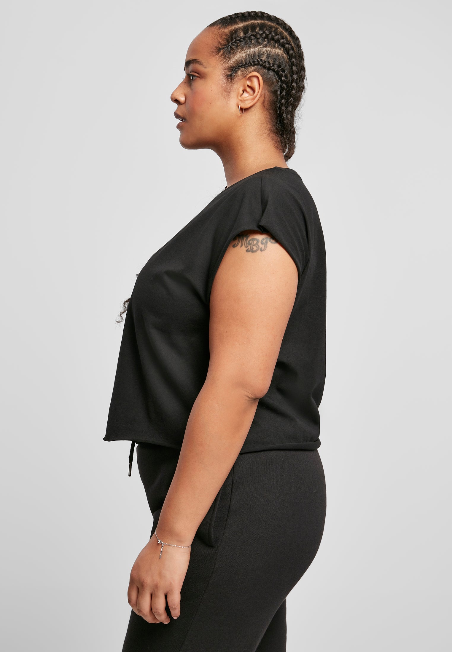 Maglietta corta organica da donna, confezione da 2, nero+bianco XXL