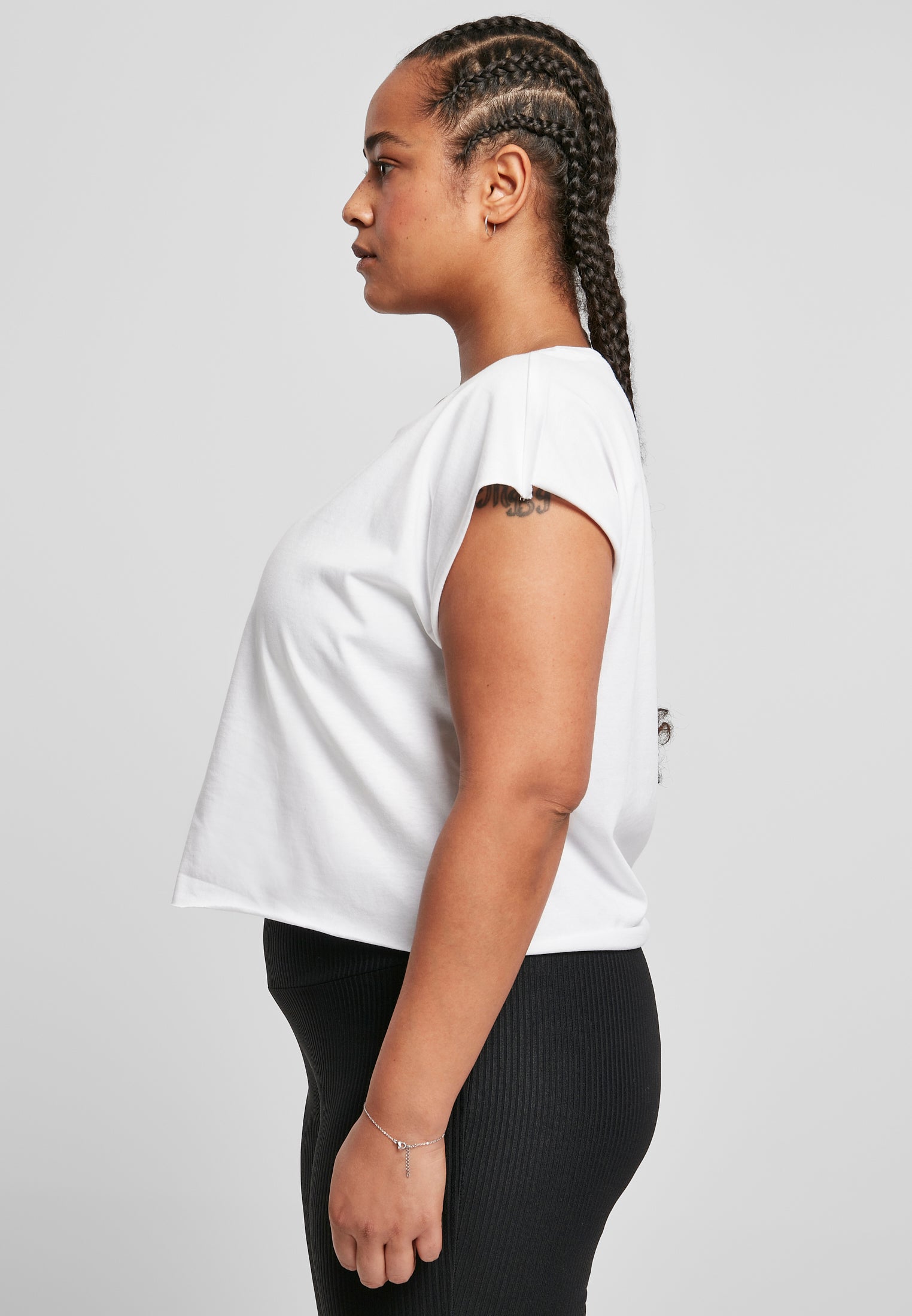 Maglietta corta organica da donna, confezione da 2, nero+bianco XXL