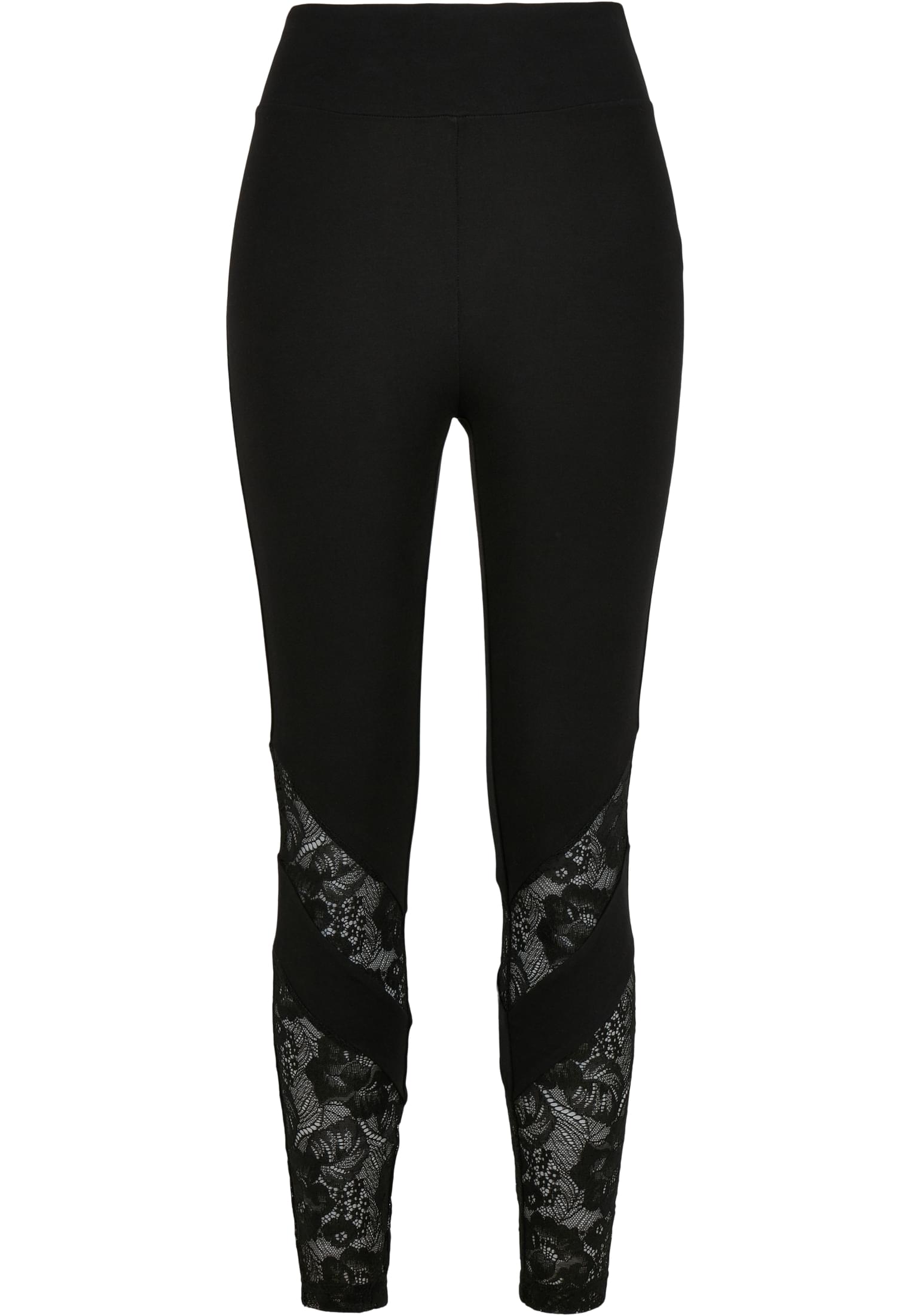 Leggings con inserti in pizzo a vita alta UC