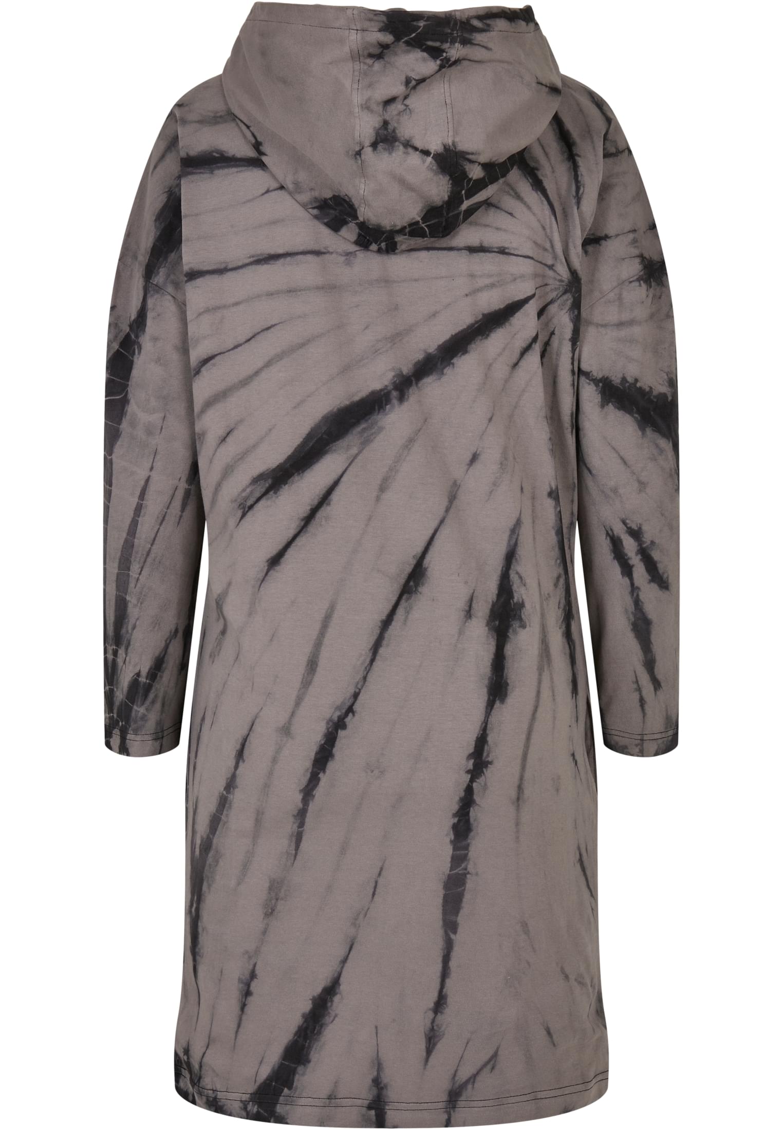 Vestido com capuz tie-dye oversized da UC