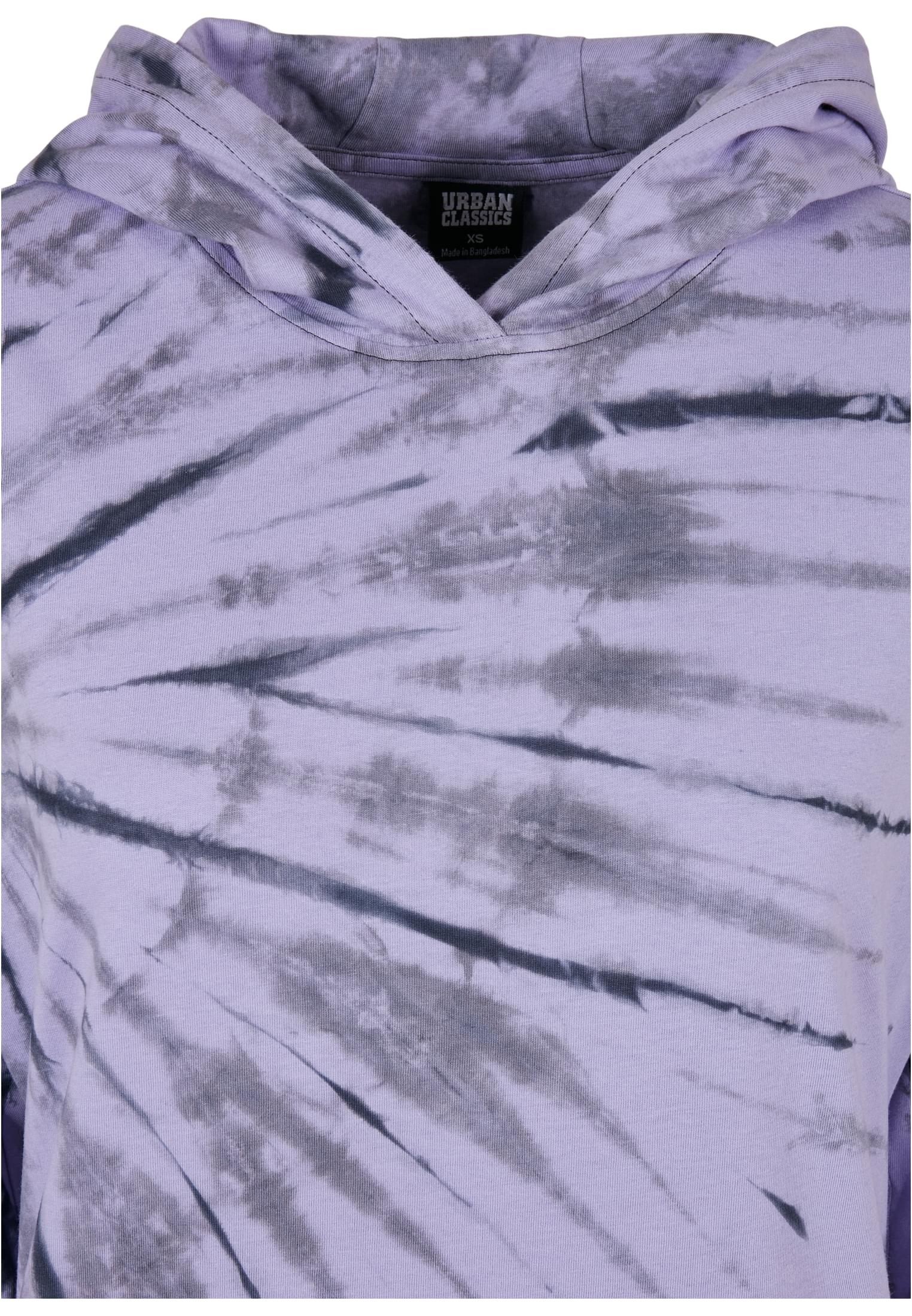 Vestido com capuz tie-dye oversized da UC