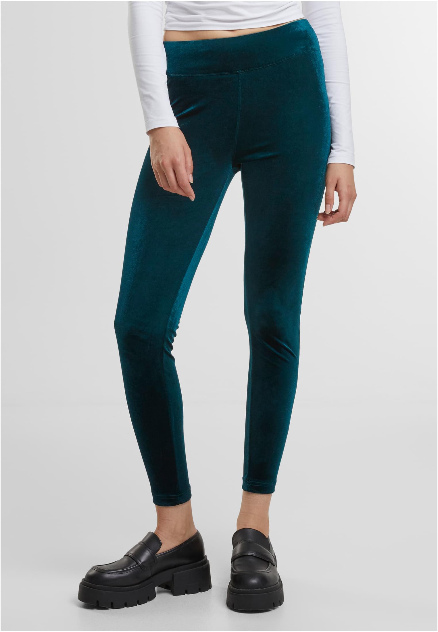 Leggings in velluto a vita alta UC