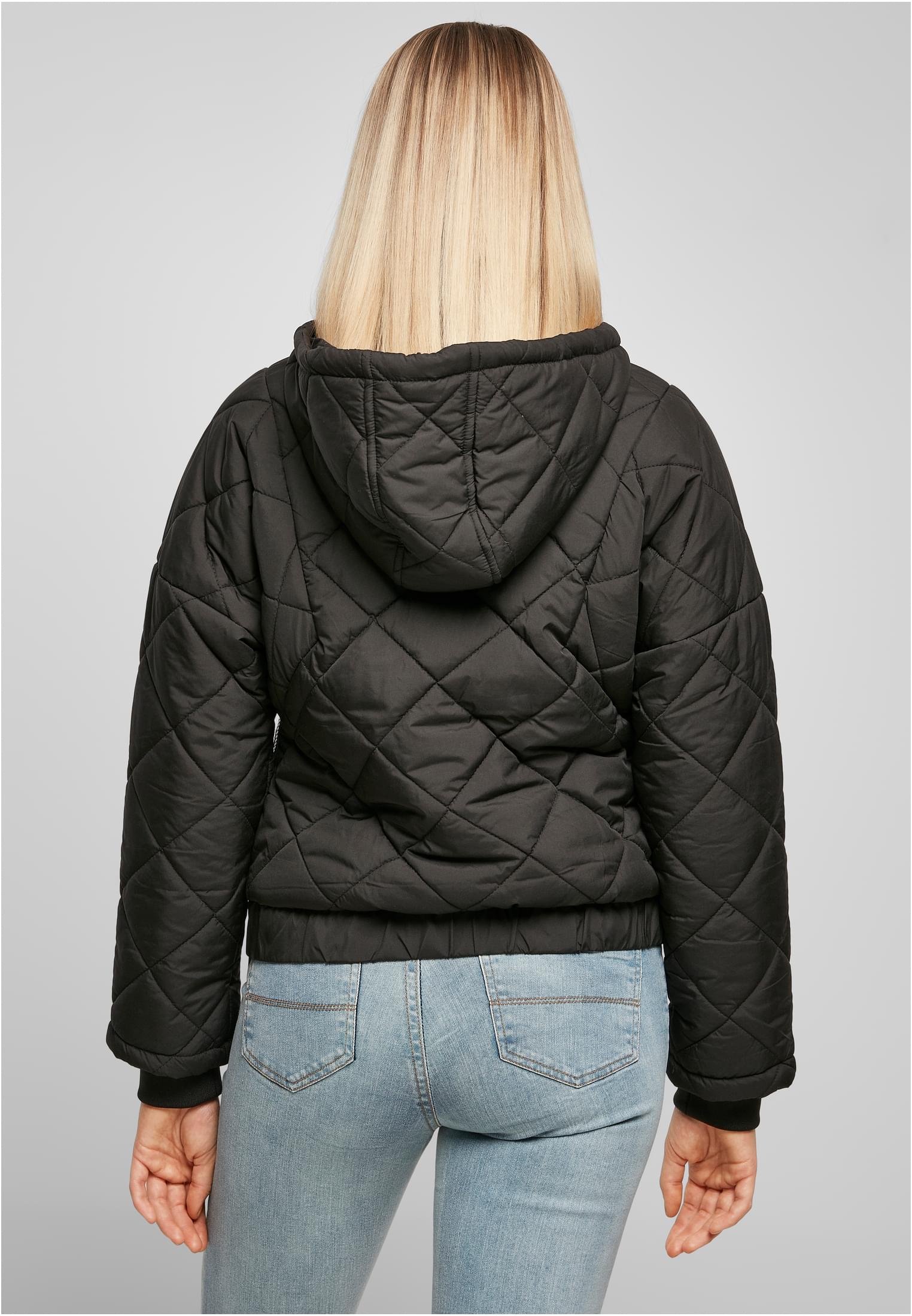 Oversized Diamond Quilted Pull Over Jacket