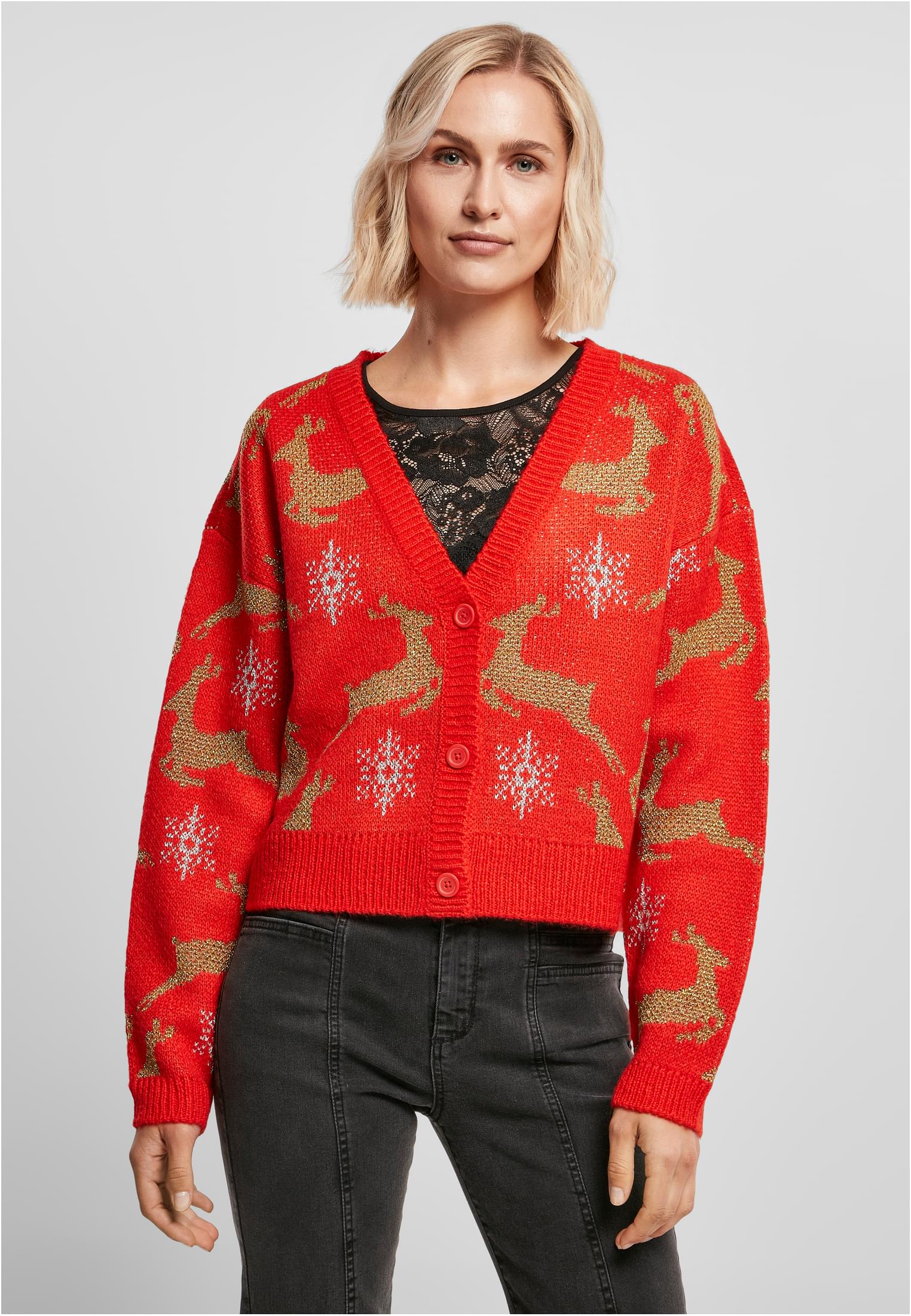 UC Short Oversized Christmas Cardigan