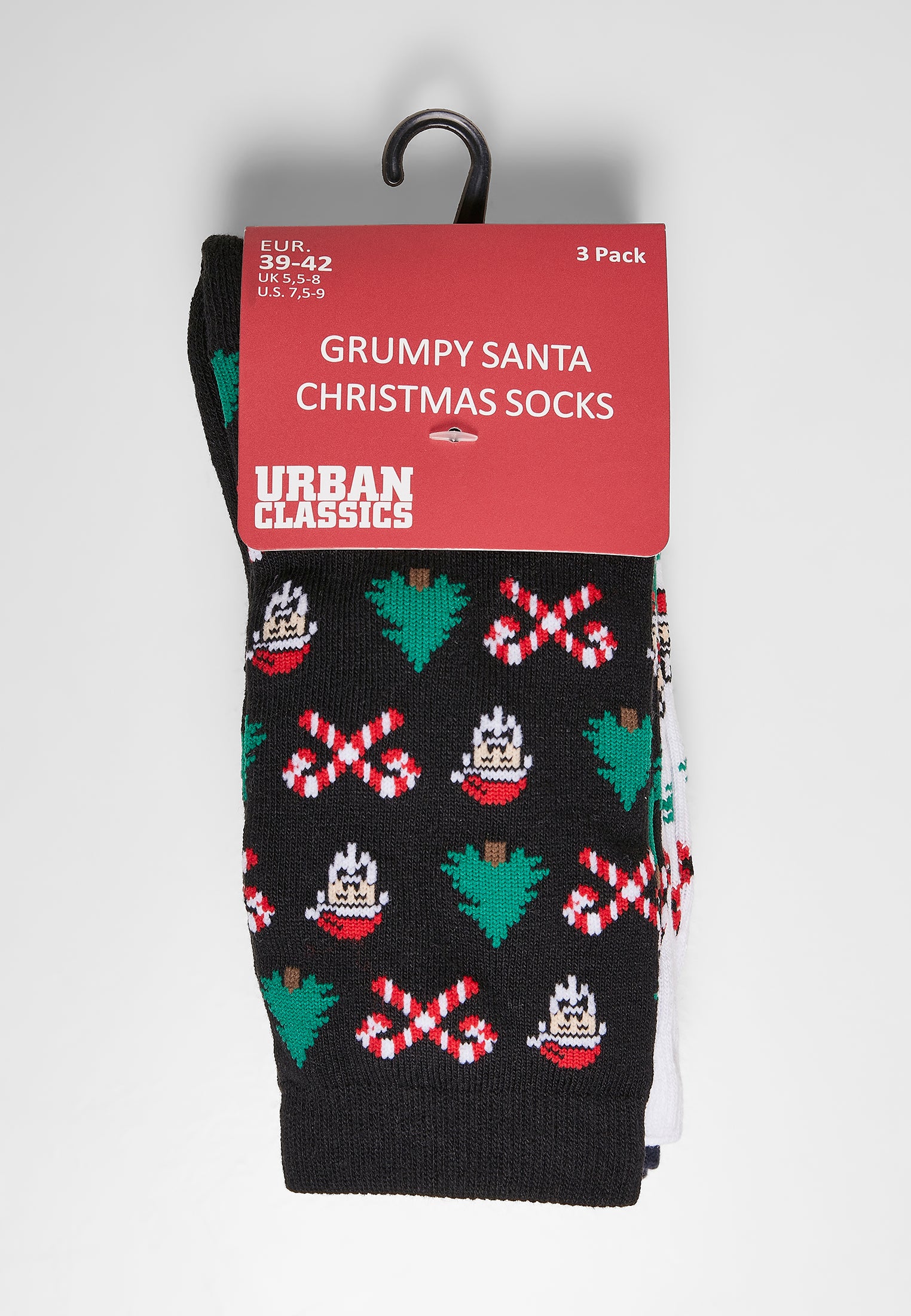 UC Grumpy Santa Christmas Socks 3-Pack
