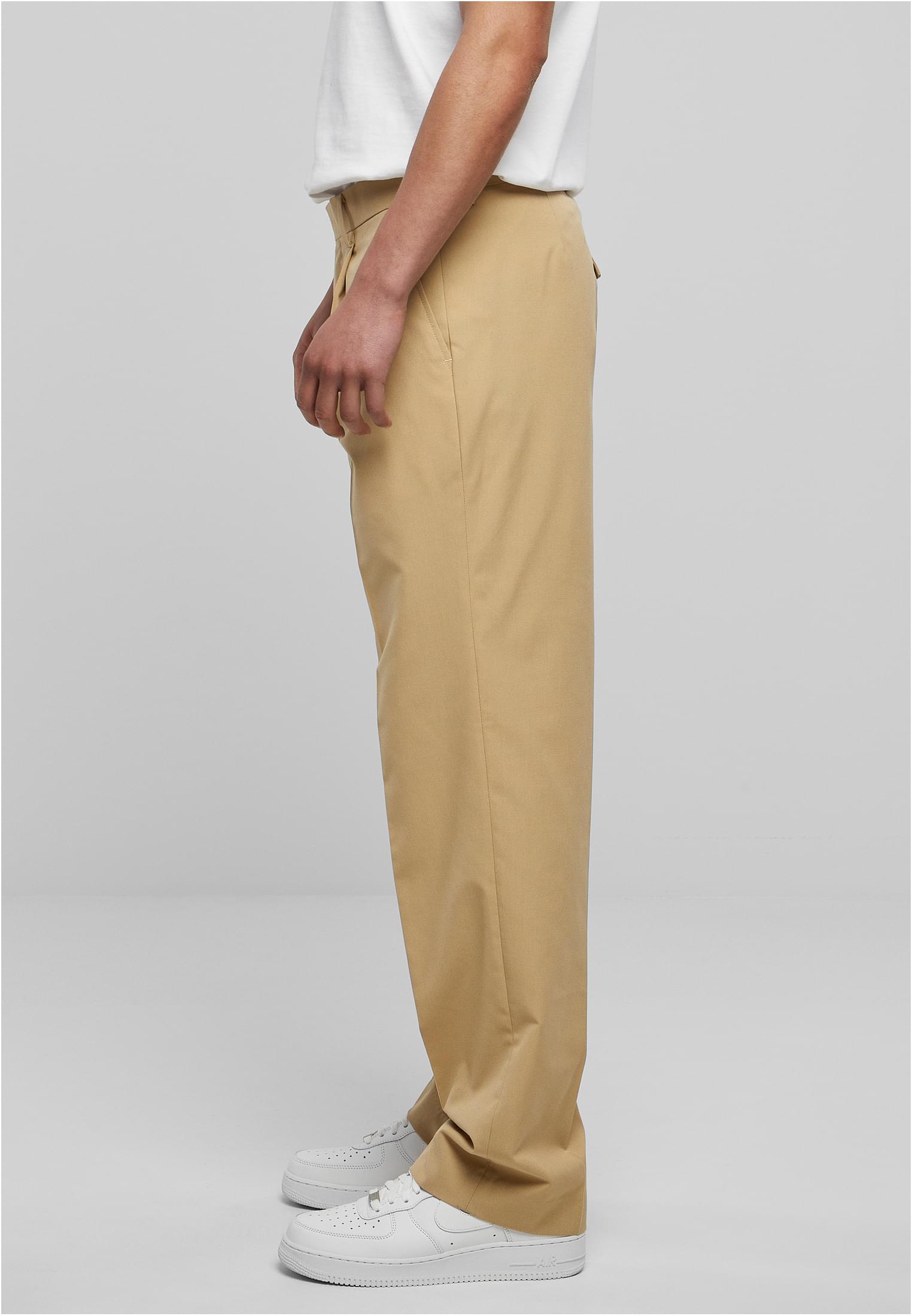 UC Straight Pleat-Front Trousers