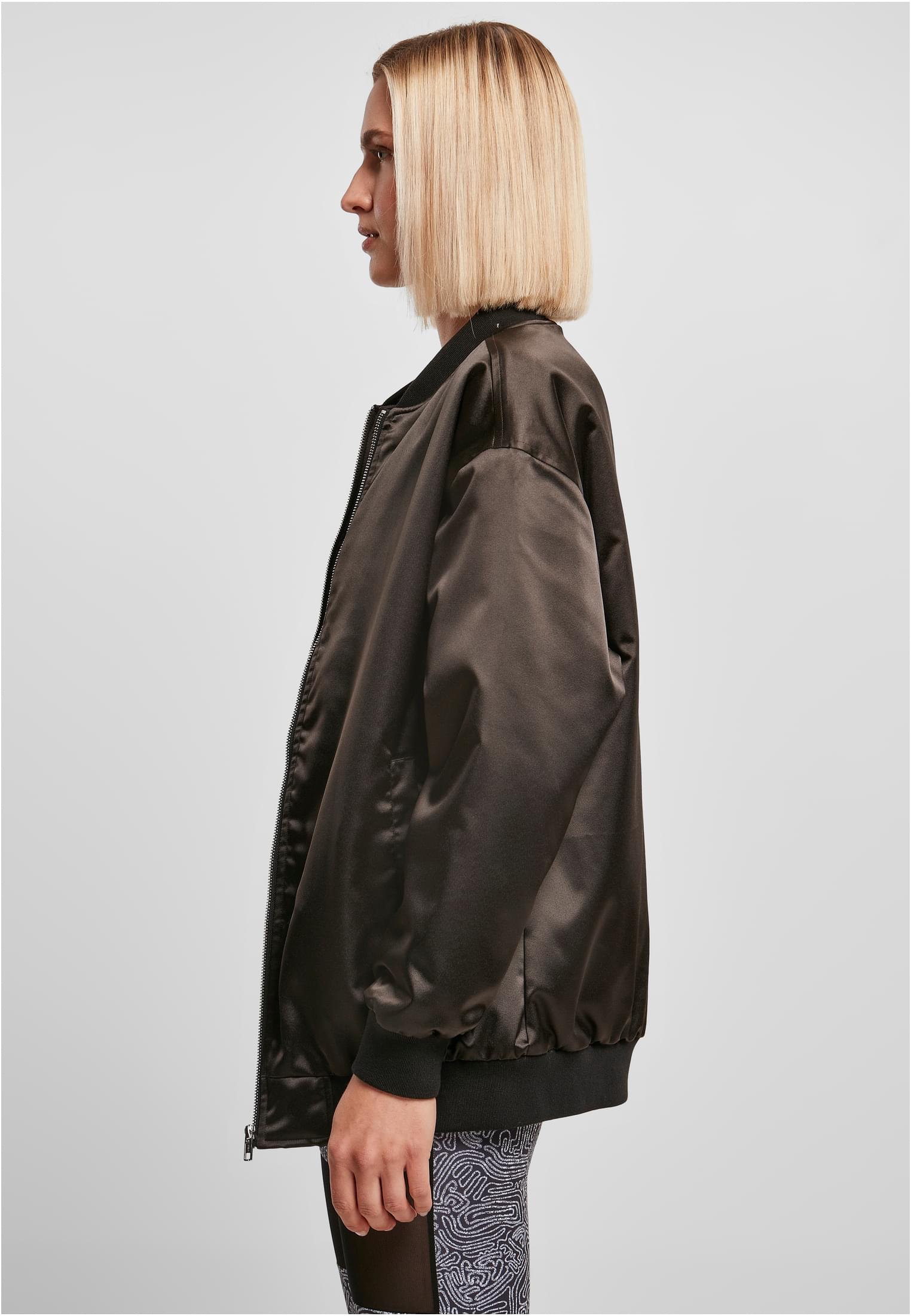 UC Oversized Satin Bomber Jacket