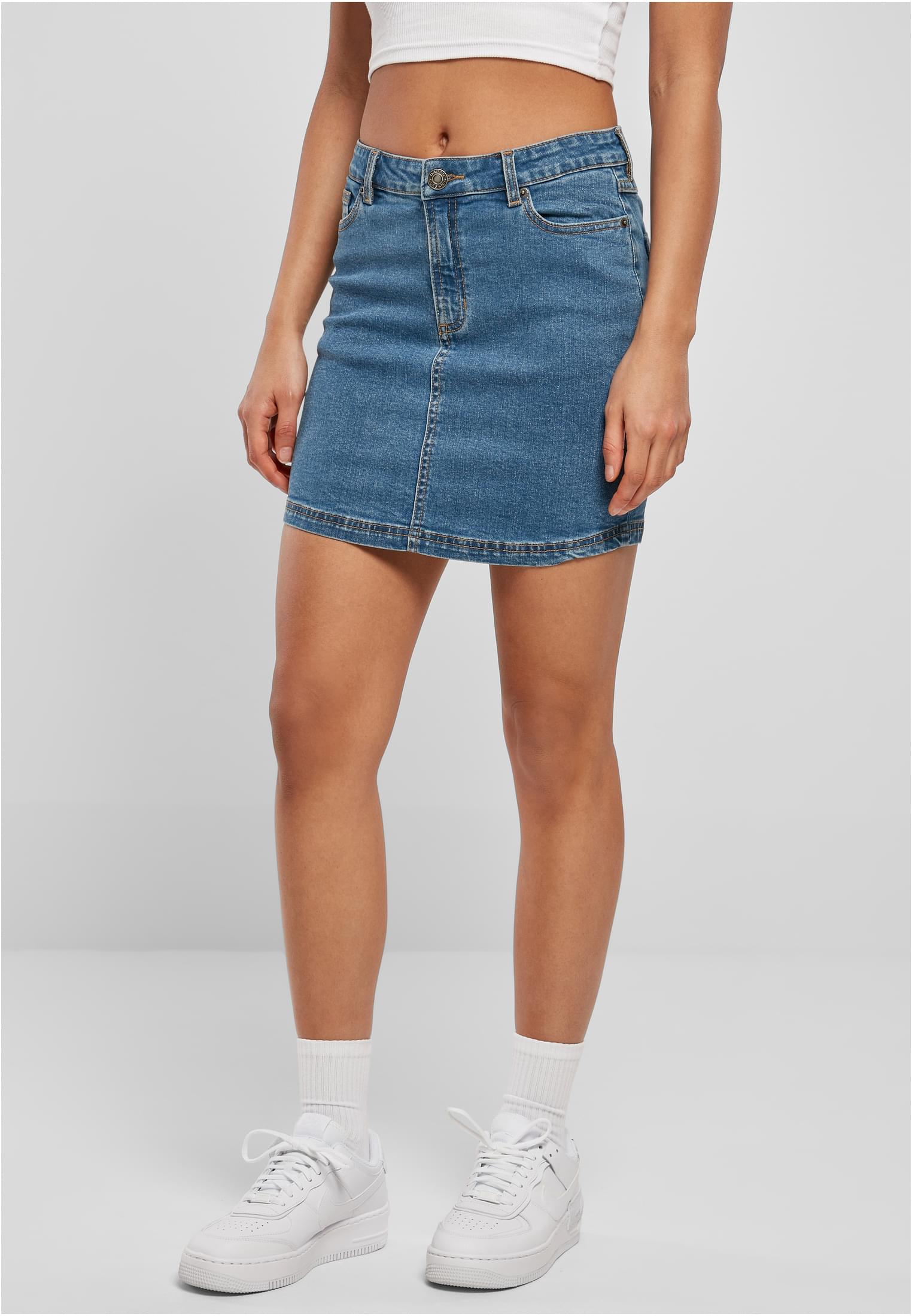 Gonna corta in denim elasticizzato organico UC