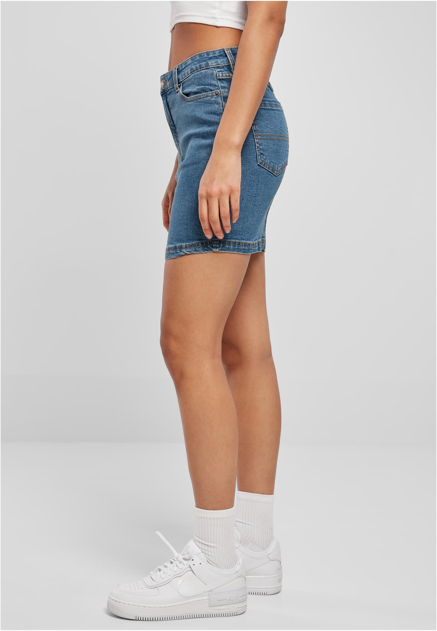 Gonna corta in denim elasticizzato organico UC