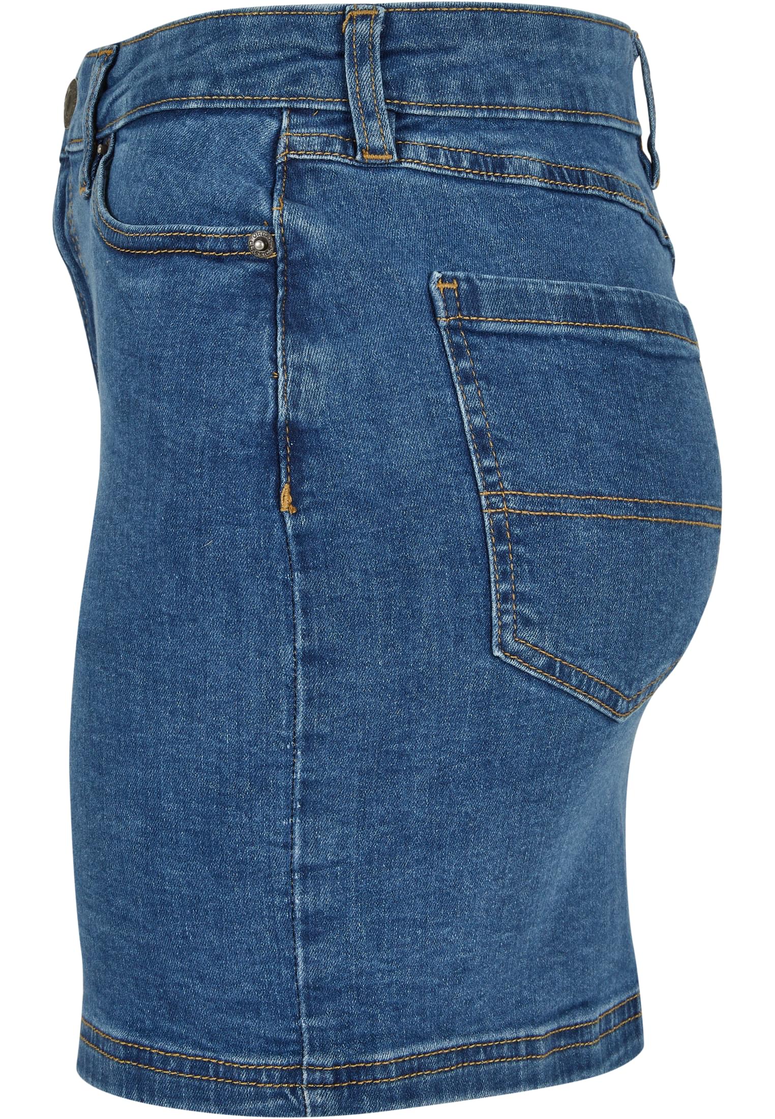 Gonna corta in denim elasticizzato organico UC