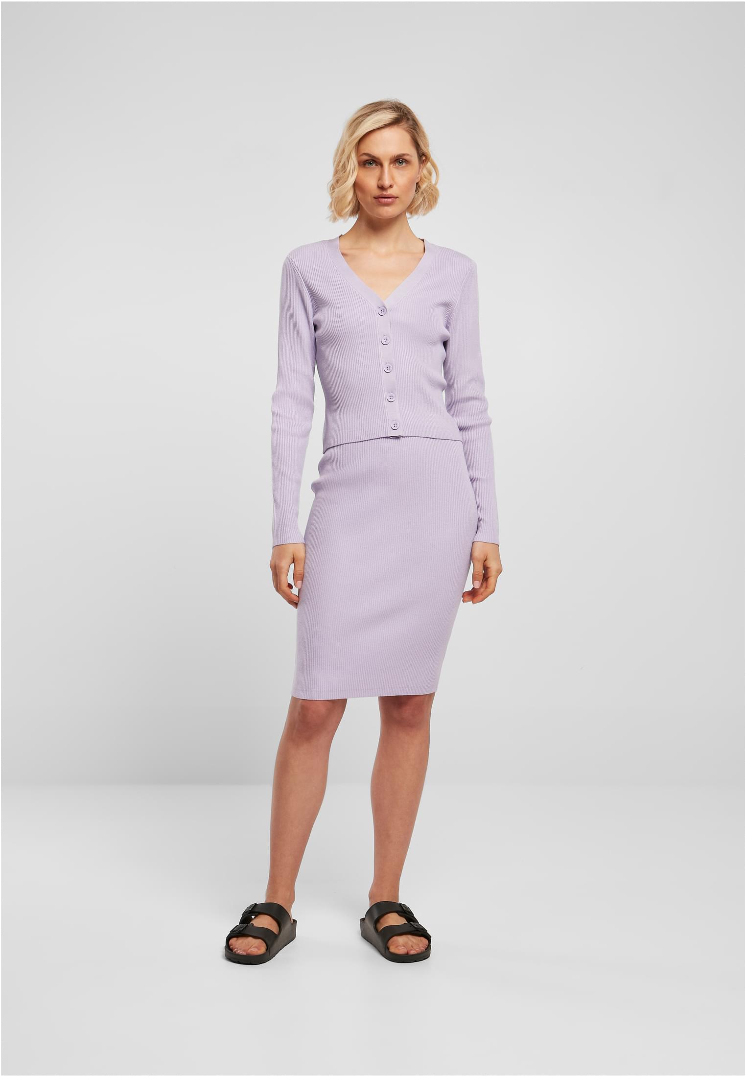 Cardigan in maglia a coste corte UC