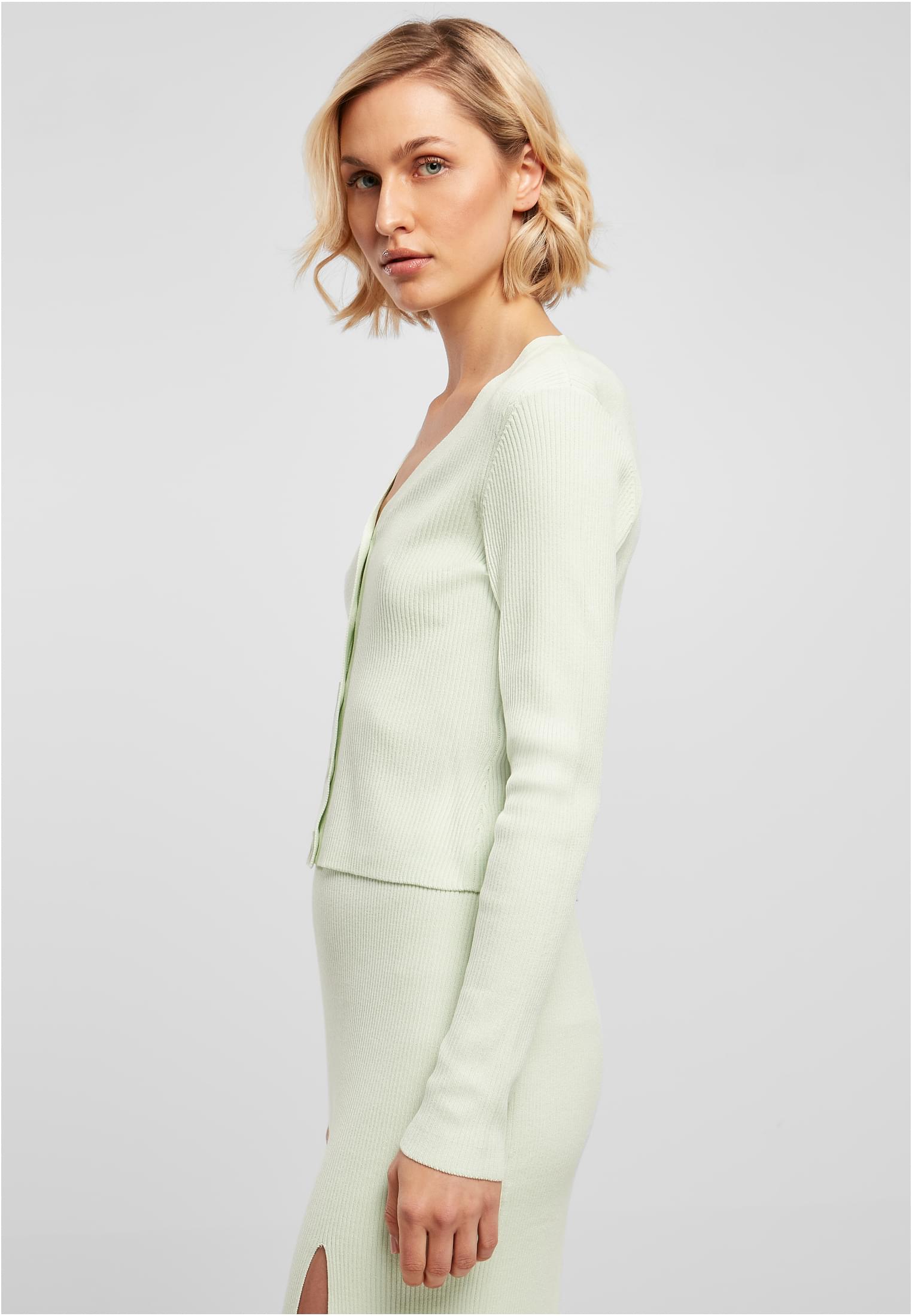 Cardigan in maglia a coste corte UC