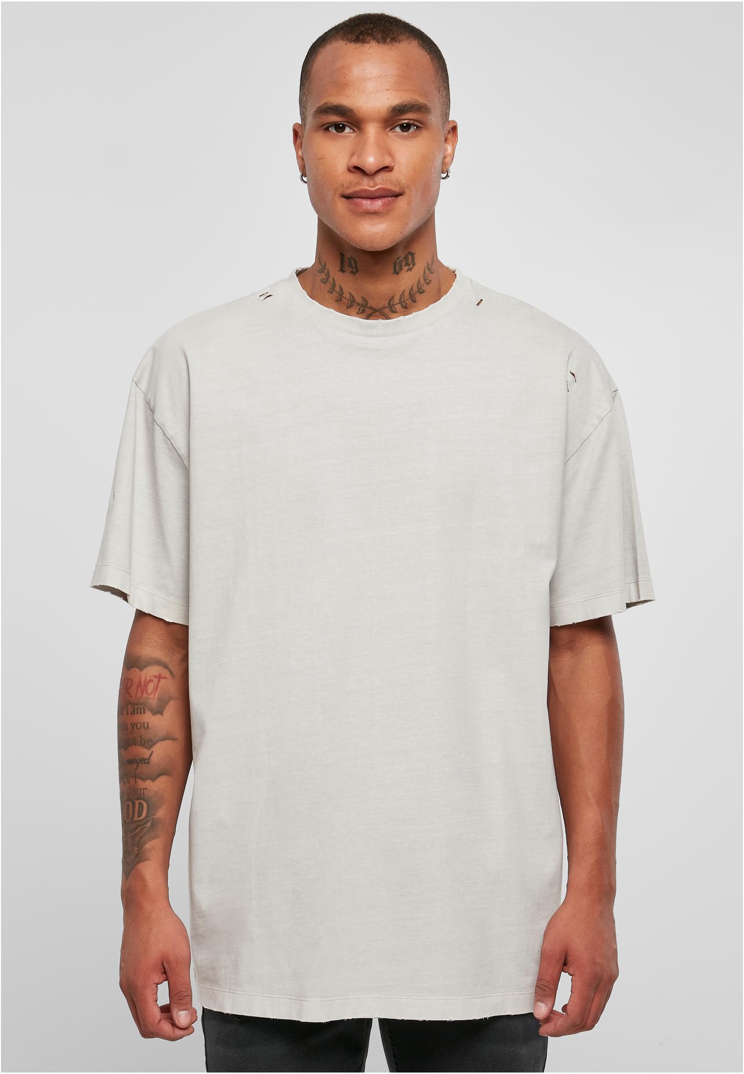 Oversized Distressed Tee baksteenrood XXL