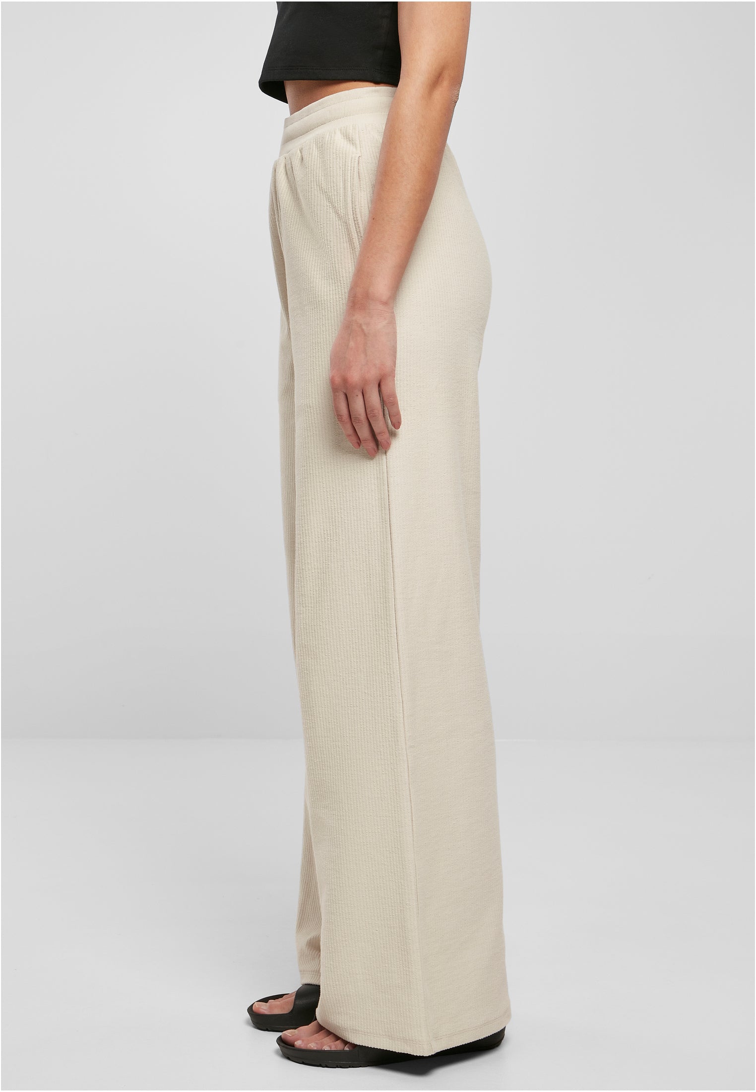 Pantaloni da donna in spugna a coste dritte softseagrass XXL