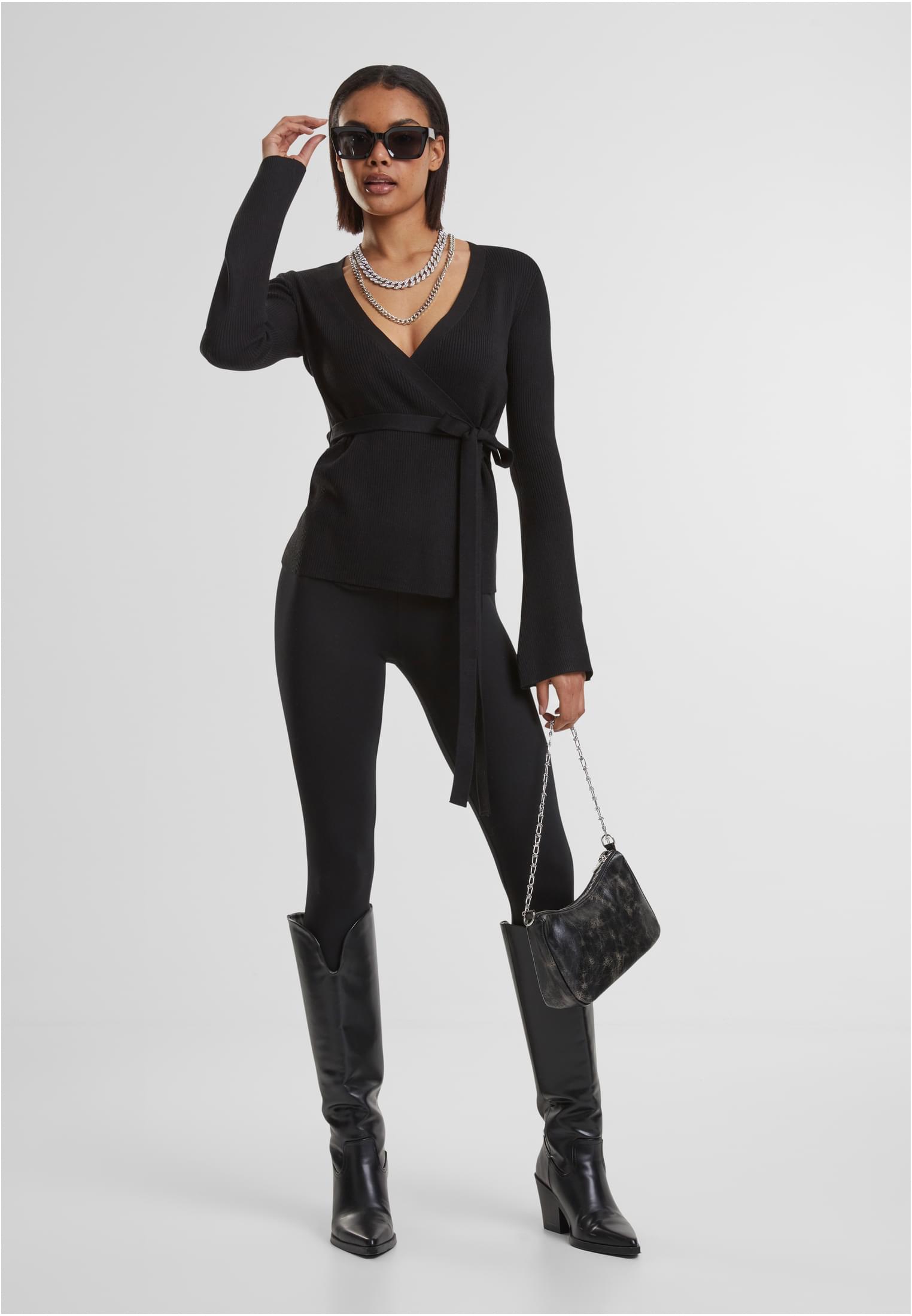 UC Rib Knit Wrapped Cardigan