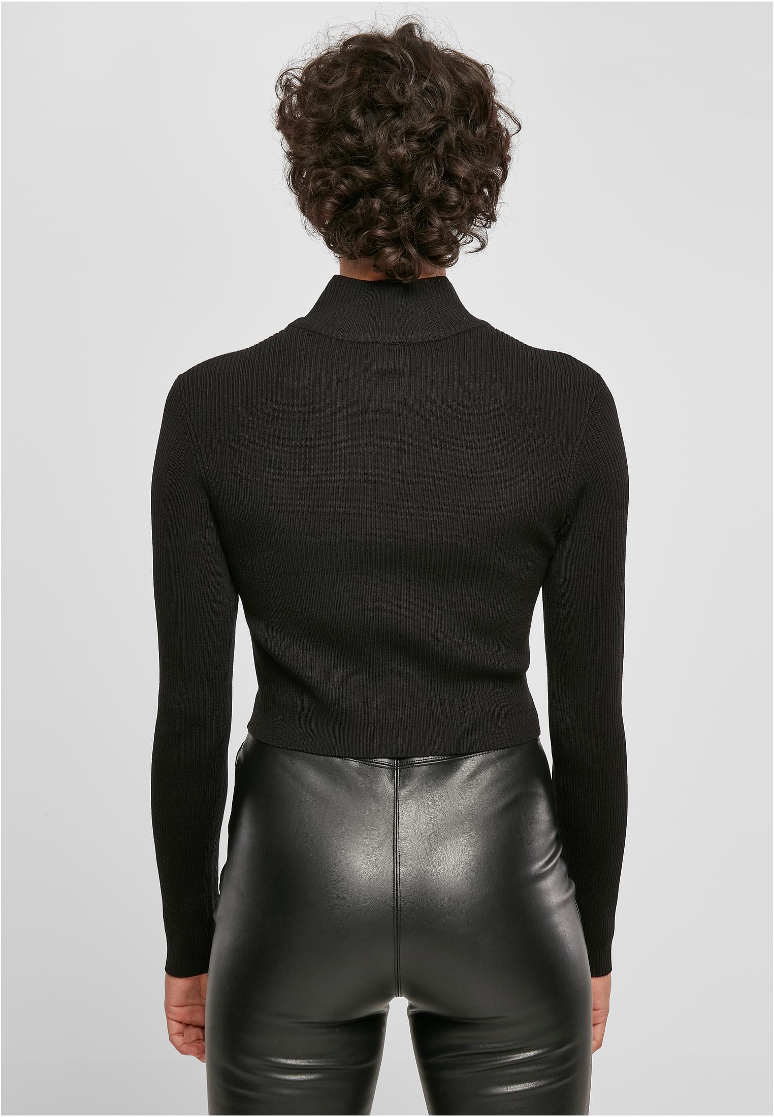 UC Cropped Rib Knit Zip Cardigan