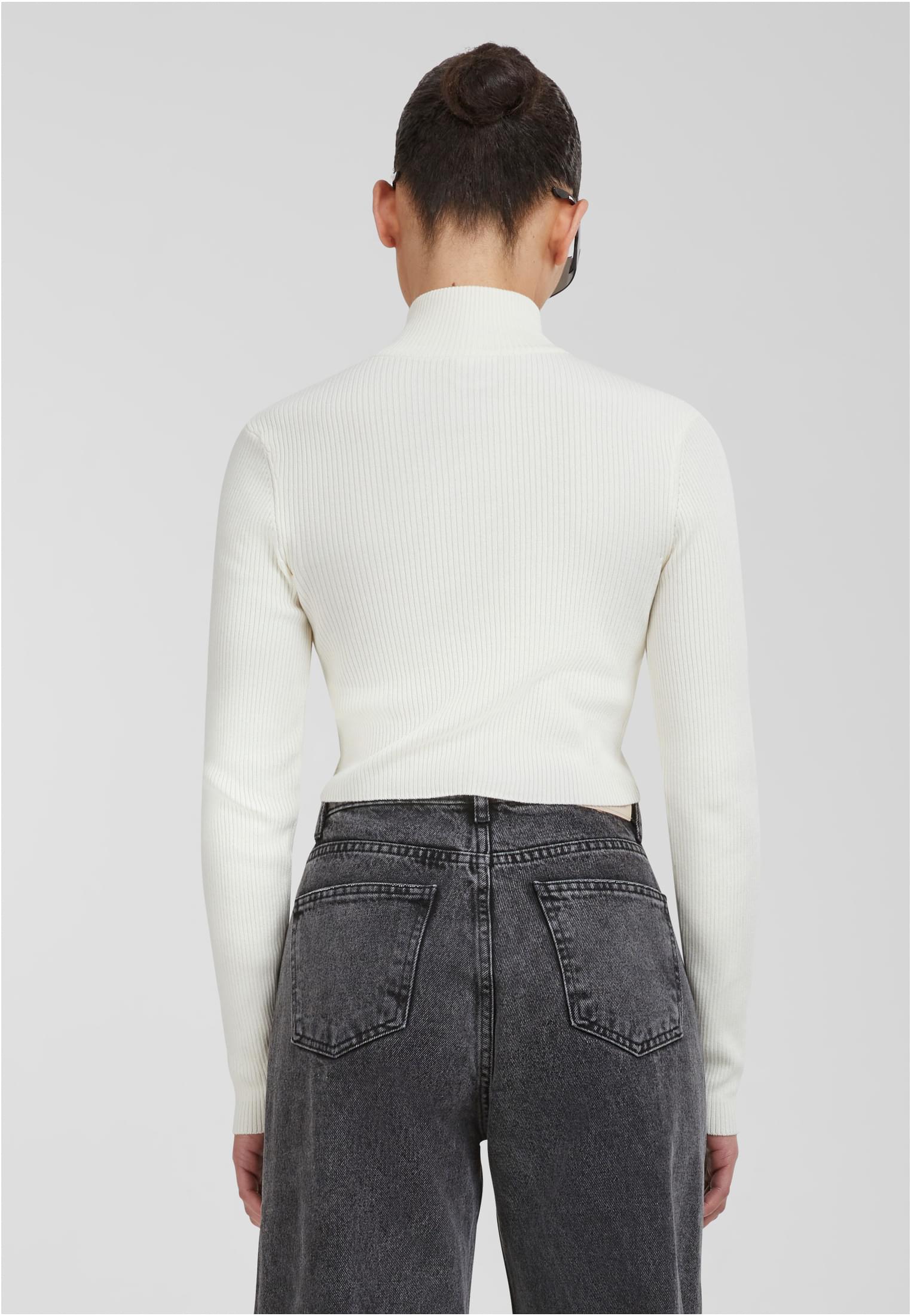 UC Cropped Rib Knit Zip Cardigan