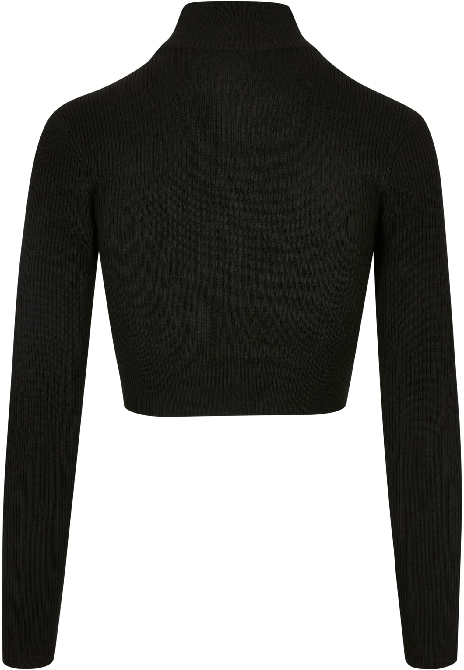 UC Cropped Rib Knit Zip Cardigan