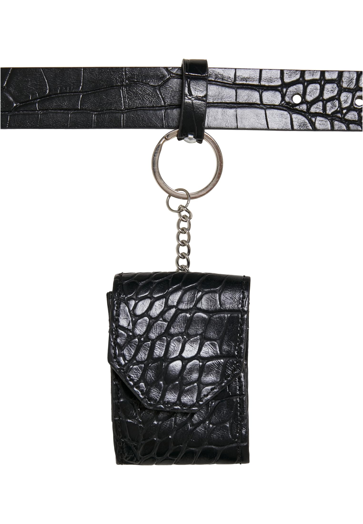 UC Croco Synthetic Leather Belt With Pouch