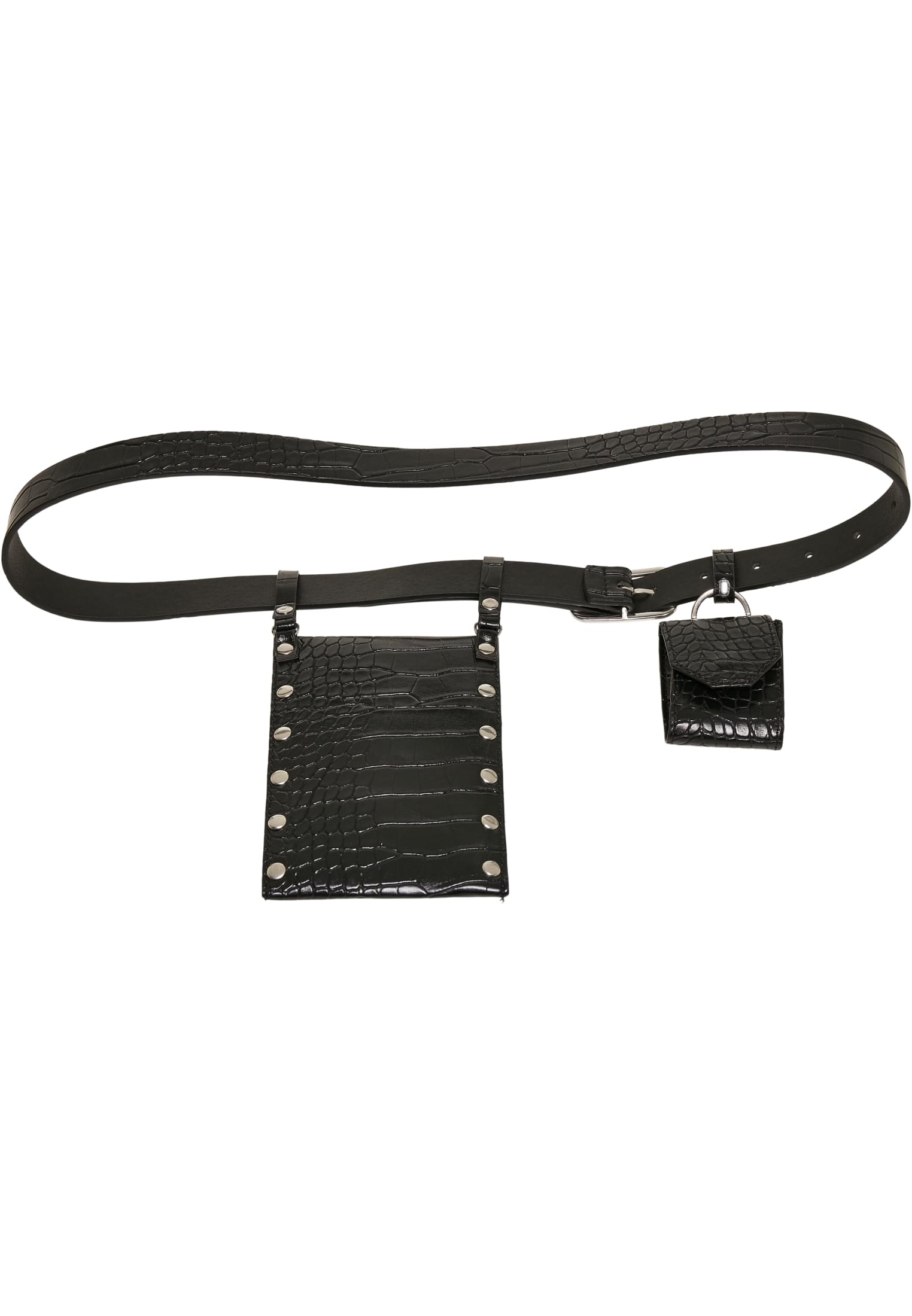 UC Croco Synthetic Leather Belt With Pouch