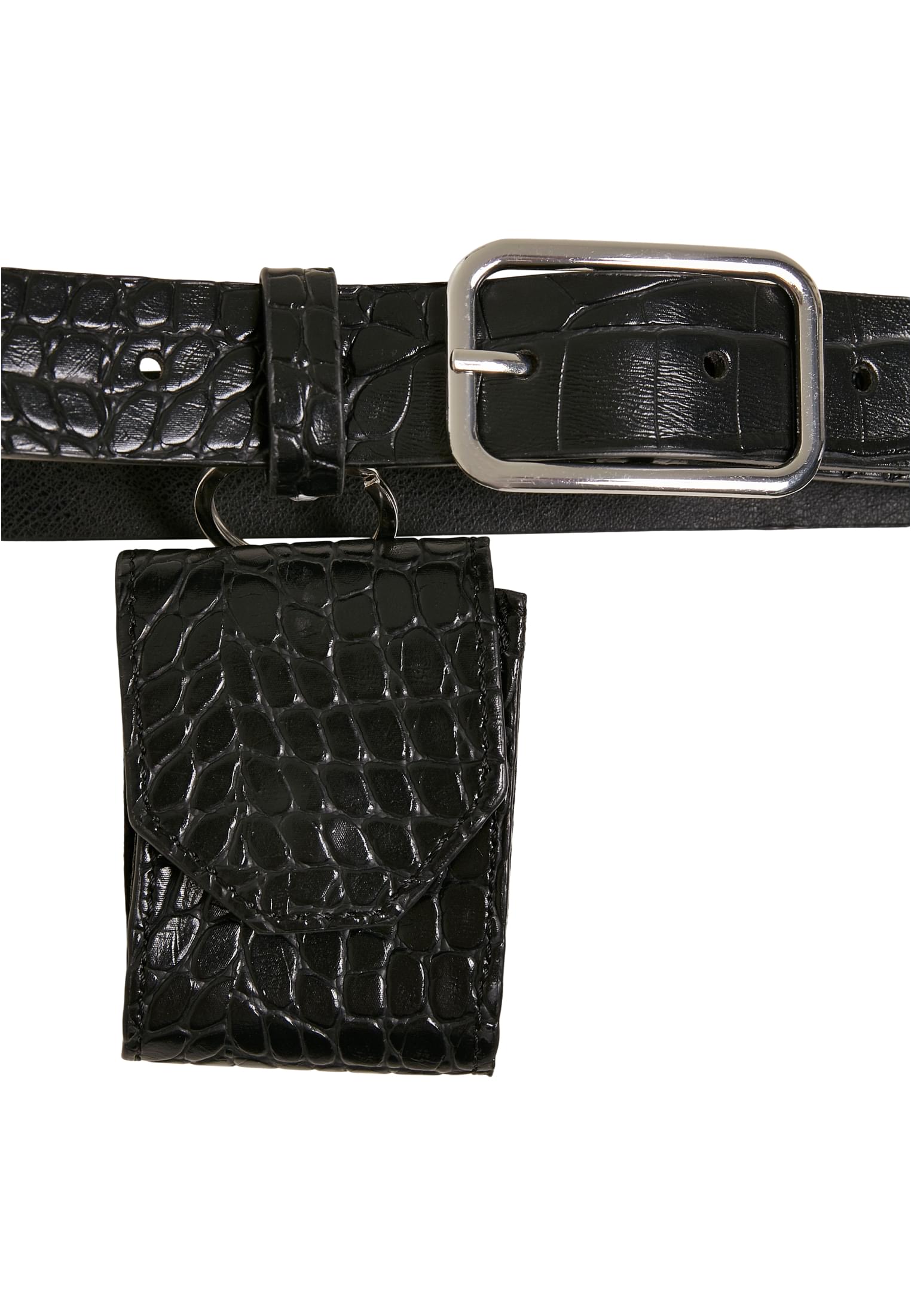 UC Croco Synthetic Leather Belt With Pouch