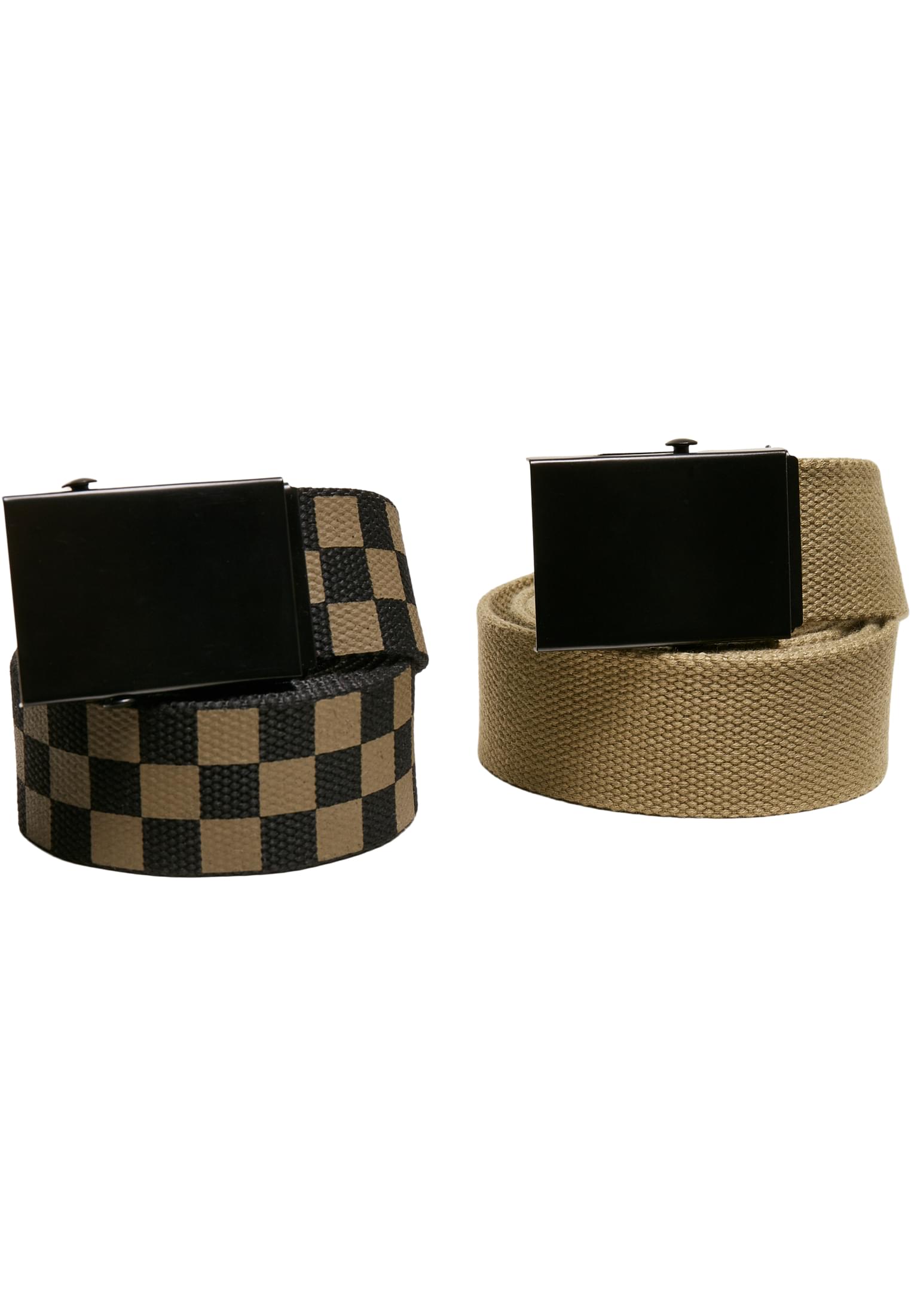 UC Check And Solid Canvas Belt 2-Pack