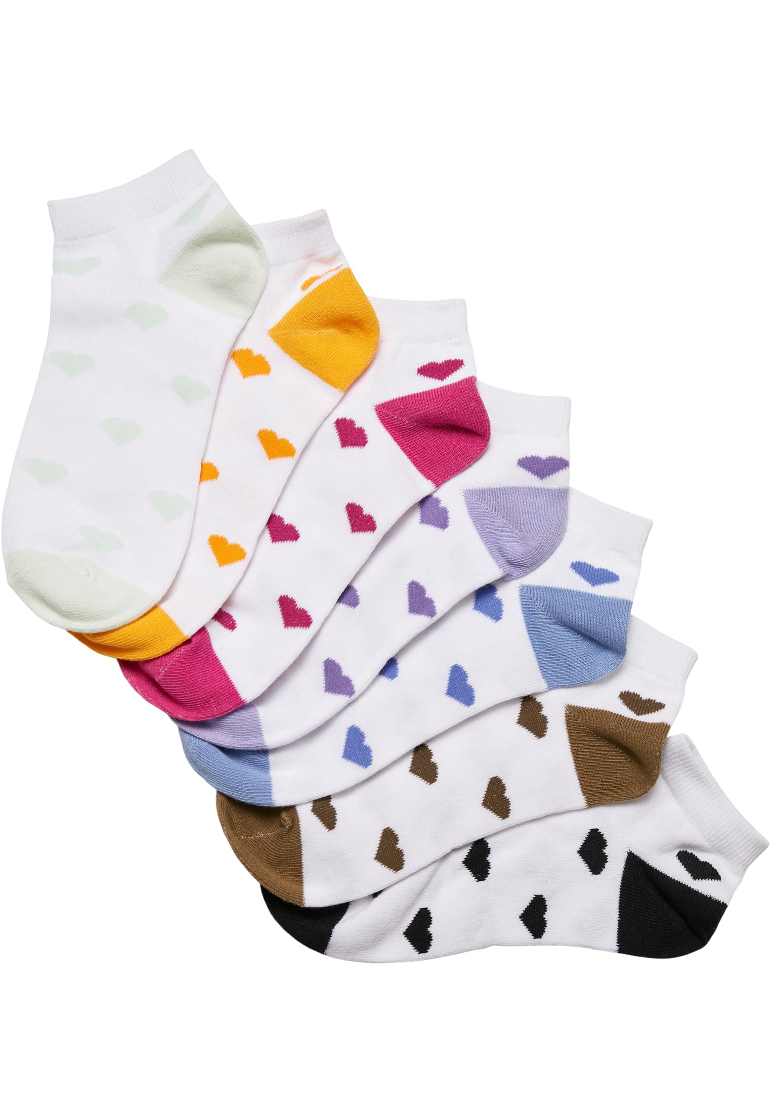 UC Recycled Yarn Heart Sneaker Socks 7-Pack