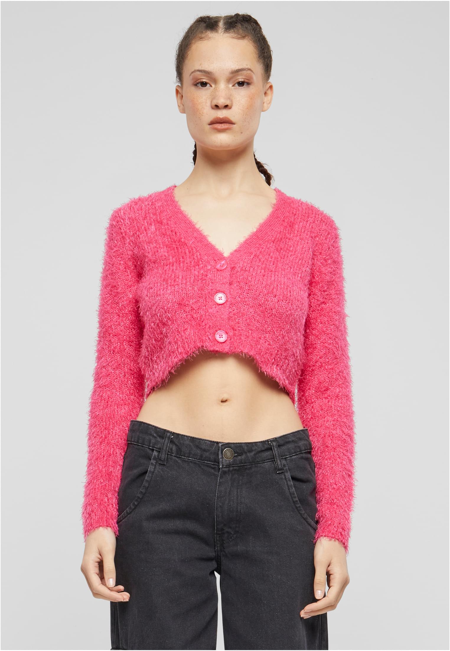UC Cropped Feather Cardigan