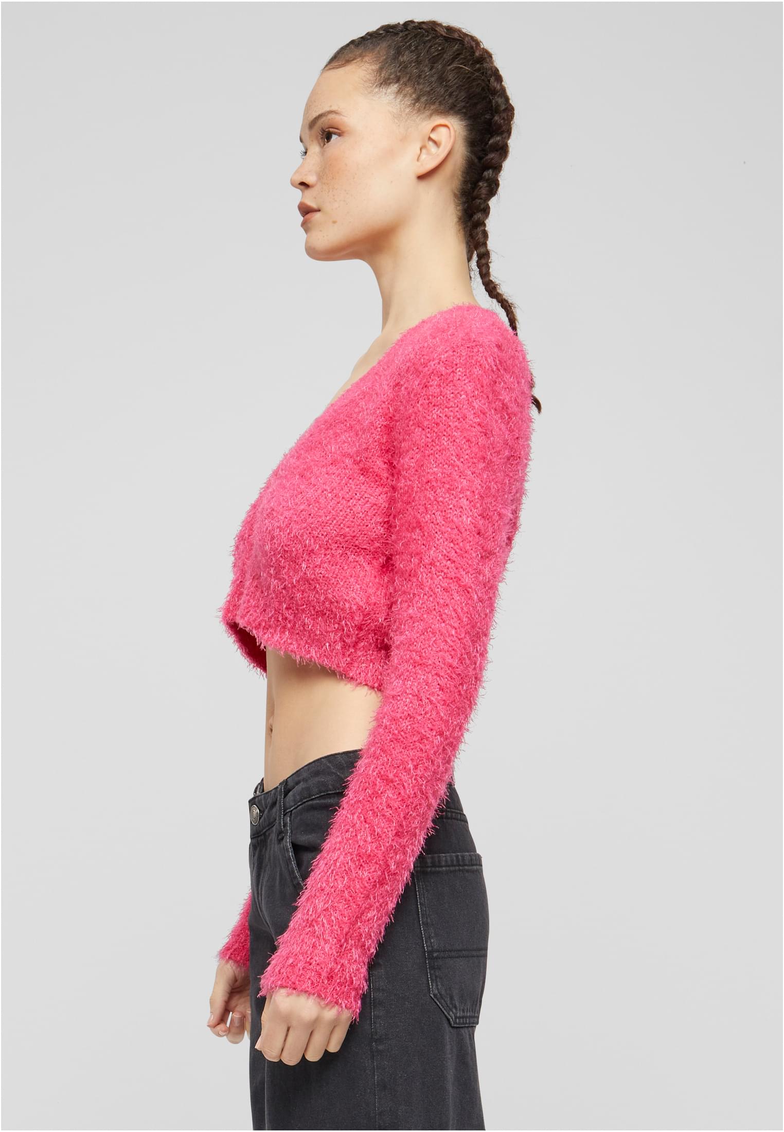 UC Cropped Feather Cardigan