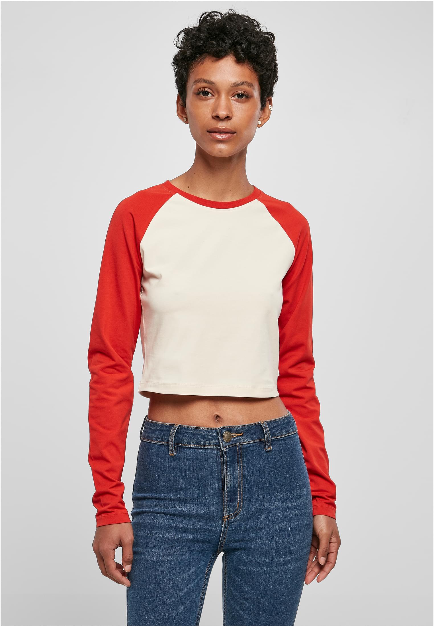 UC Organic Cropped Retro Baseball Longsleeve