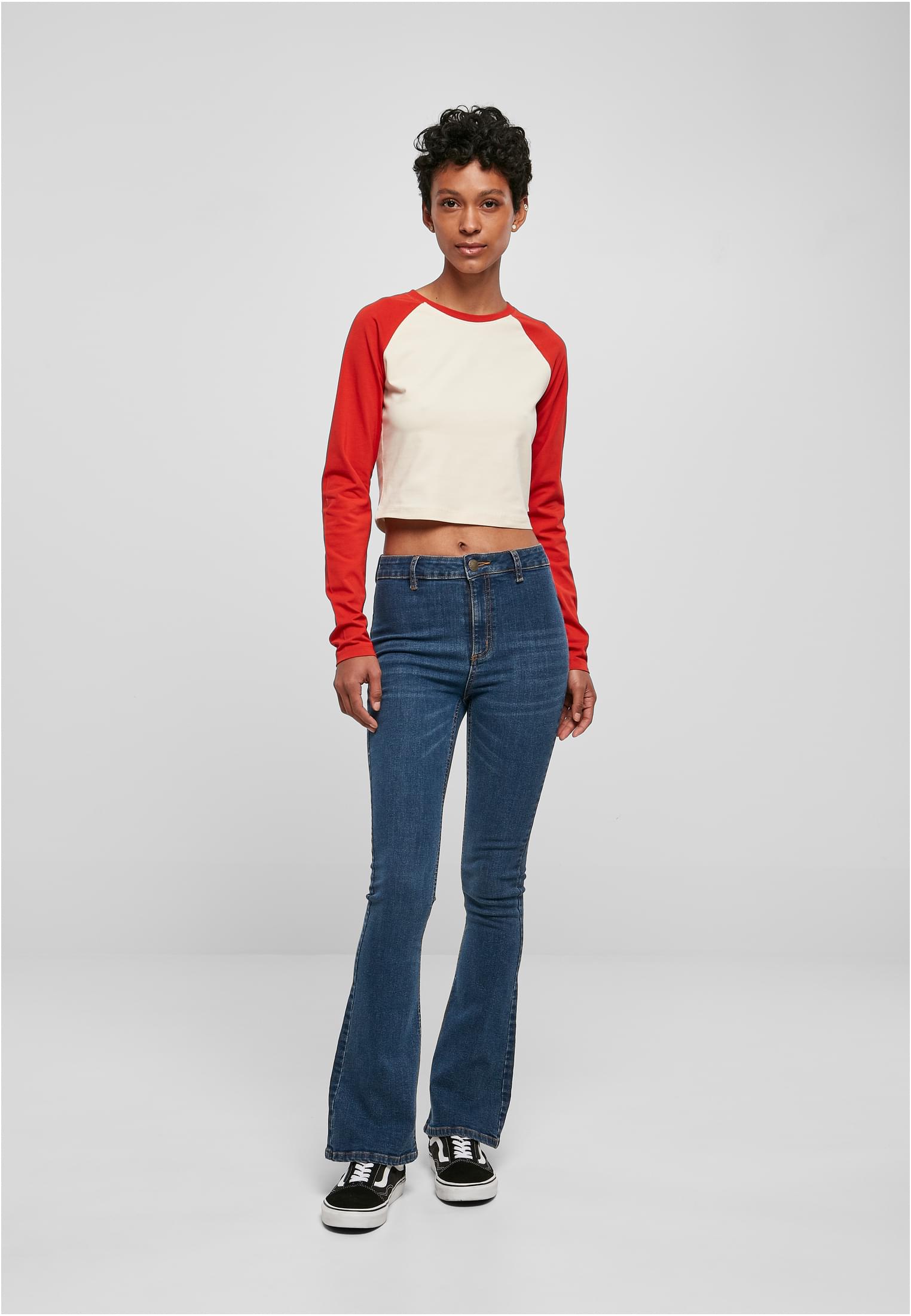 UC Organic Cropped Retro Baseball Longsleeve