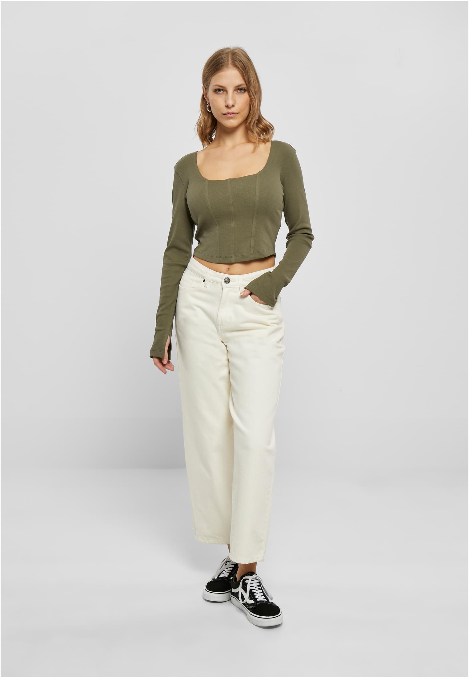 UC Short Rib Corsage Longsleeve