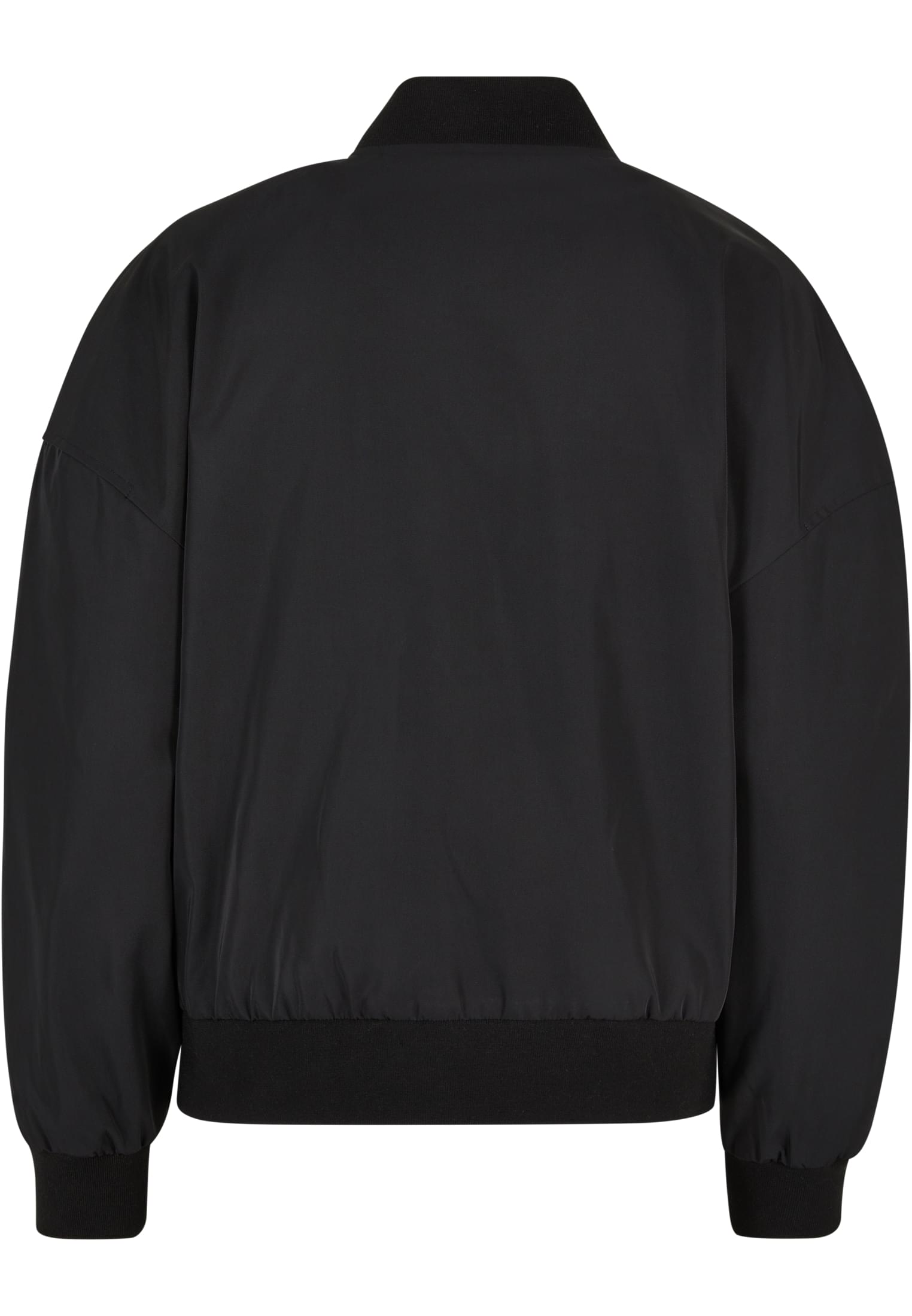 Baksidan av den svarta UC Recycled Oversized Light Bomber Jacket.