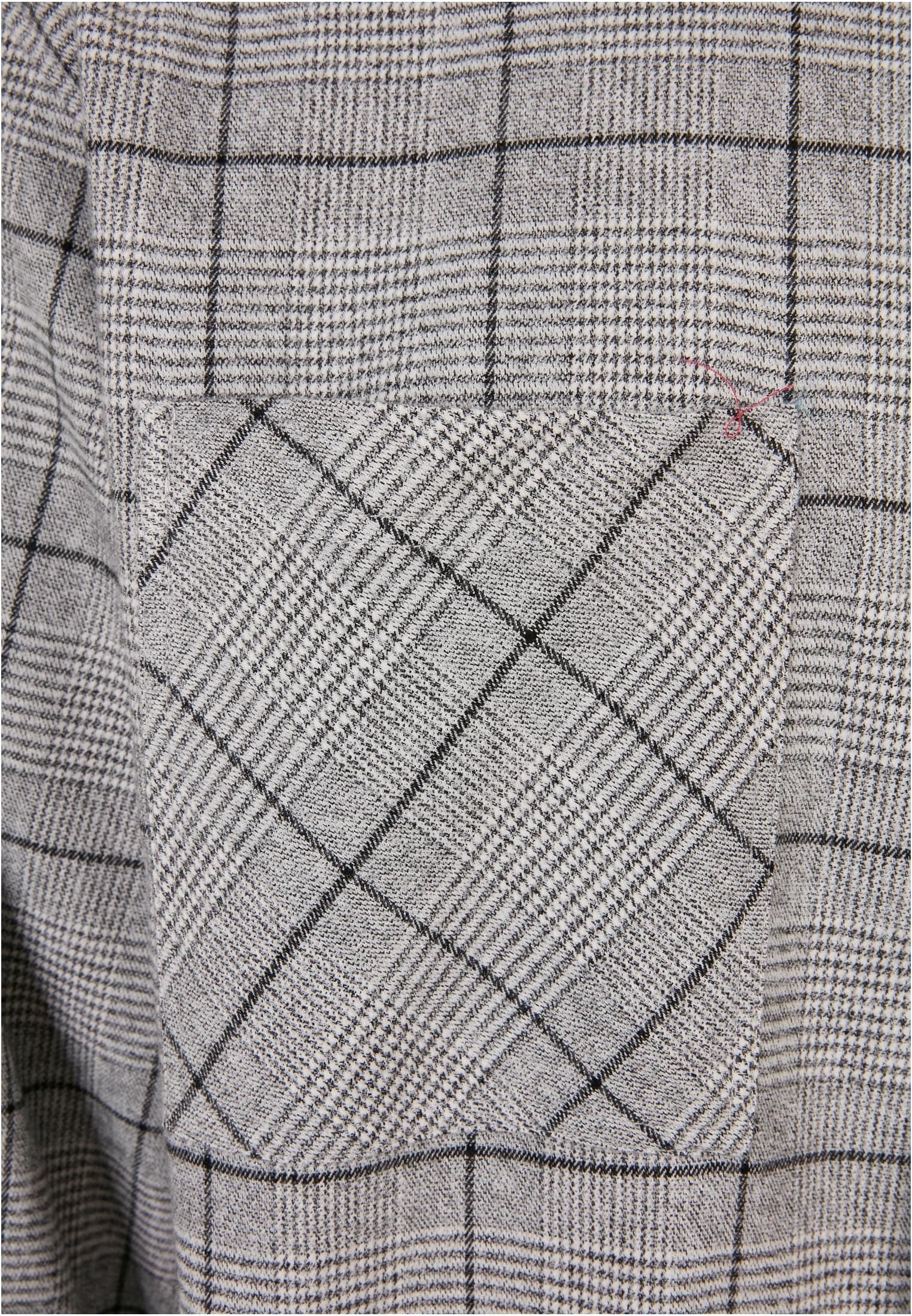 Camicia a quadri grigiastra lunga oversize UC