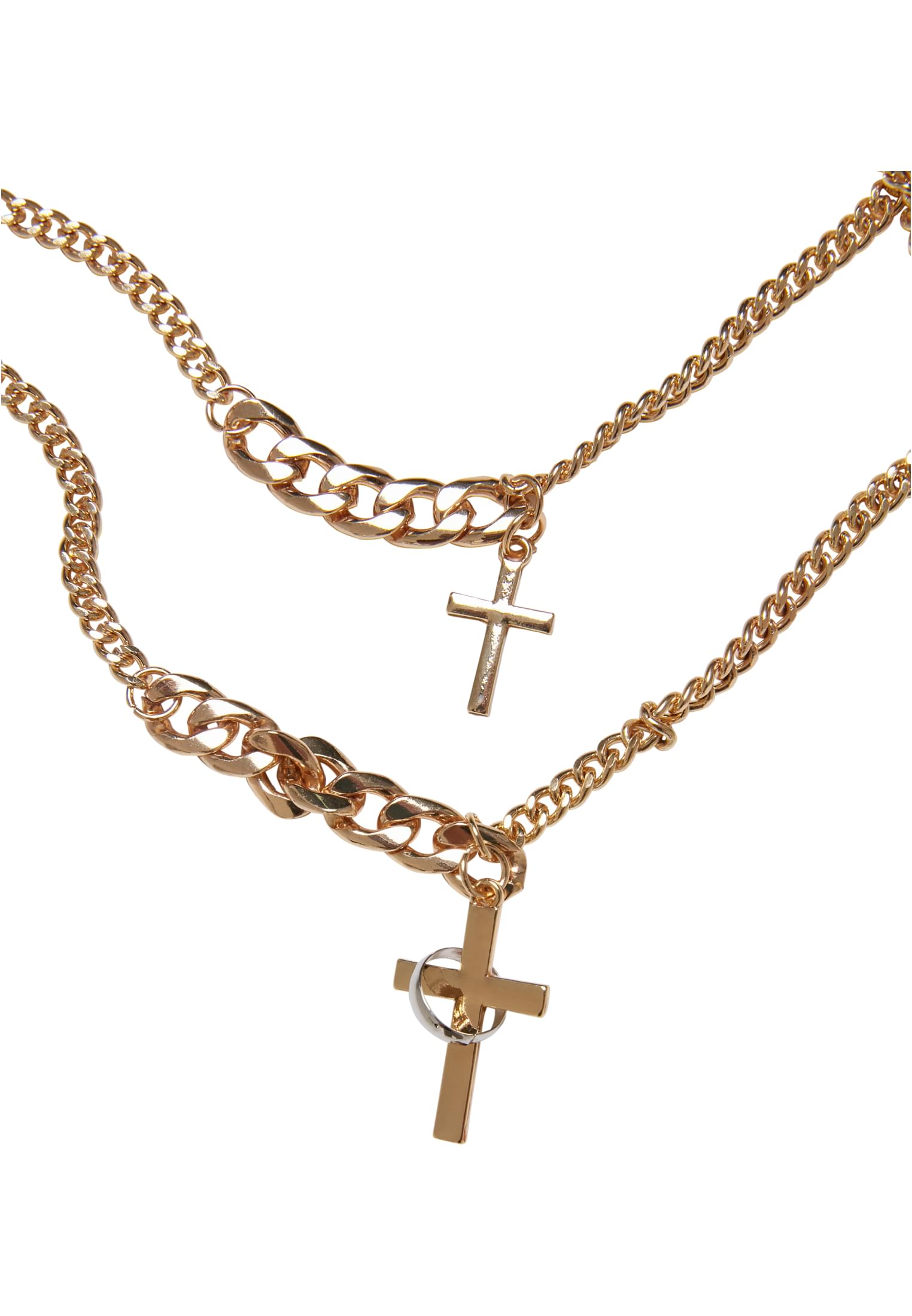 UC Various Chain Cross Necklace