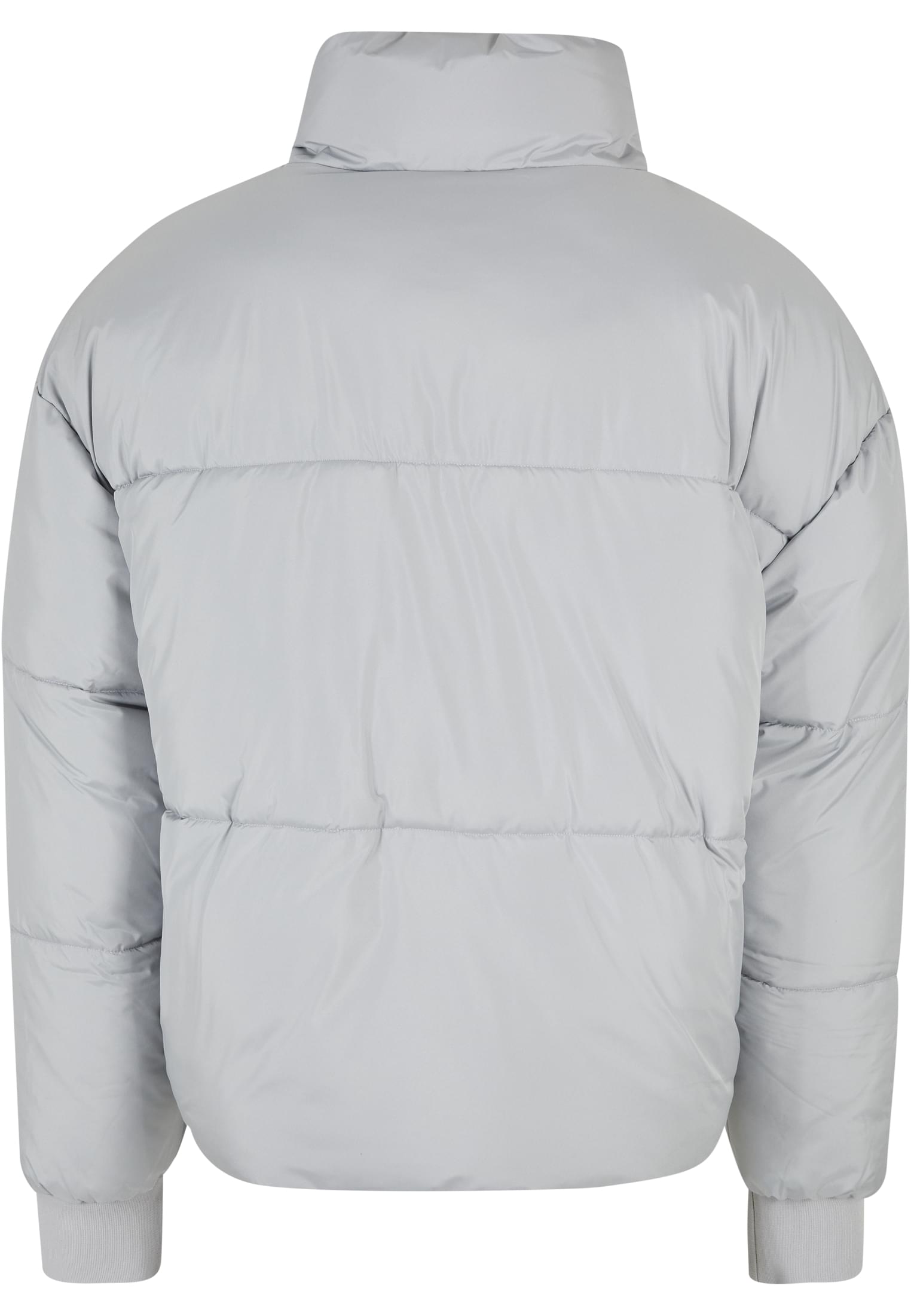 Baksidan av den gråa UC Short Big Puffer Jacket.