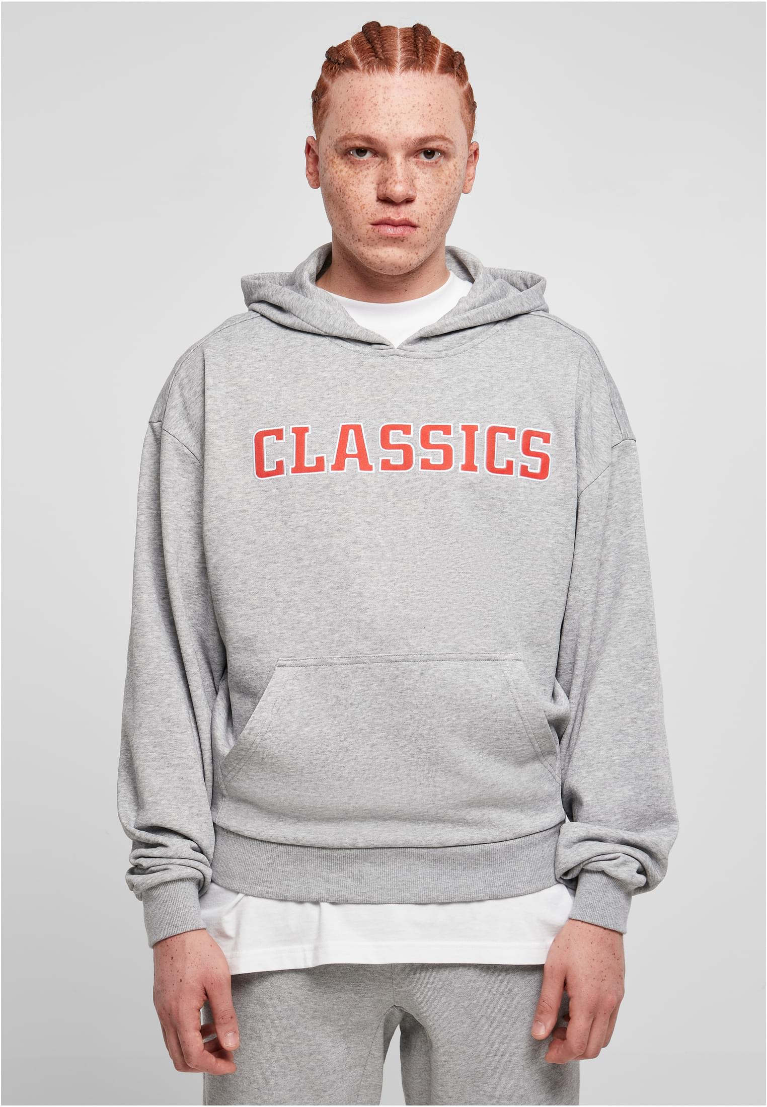 Felpa con cappuccio Classics College grigia XXL