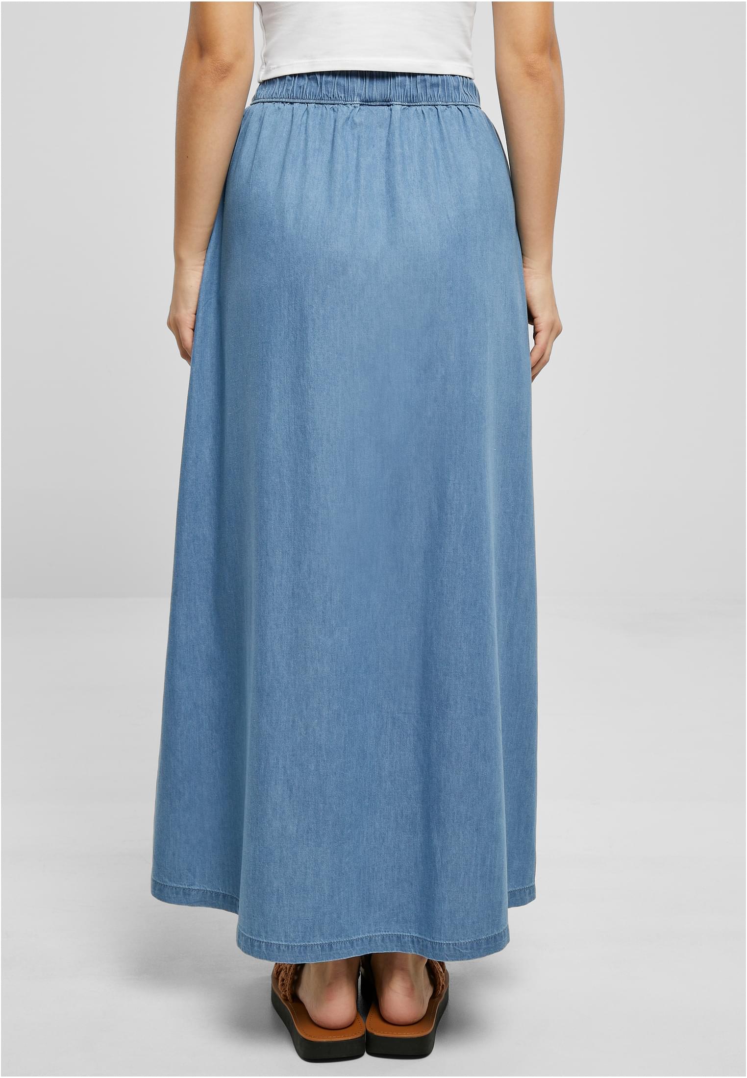 UC Long Wide Light Denim Skirt