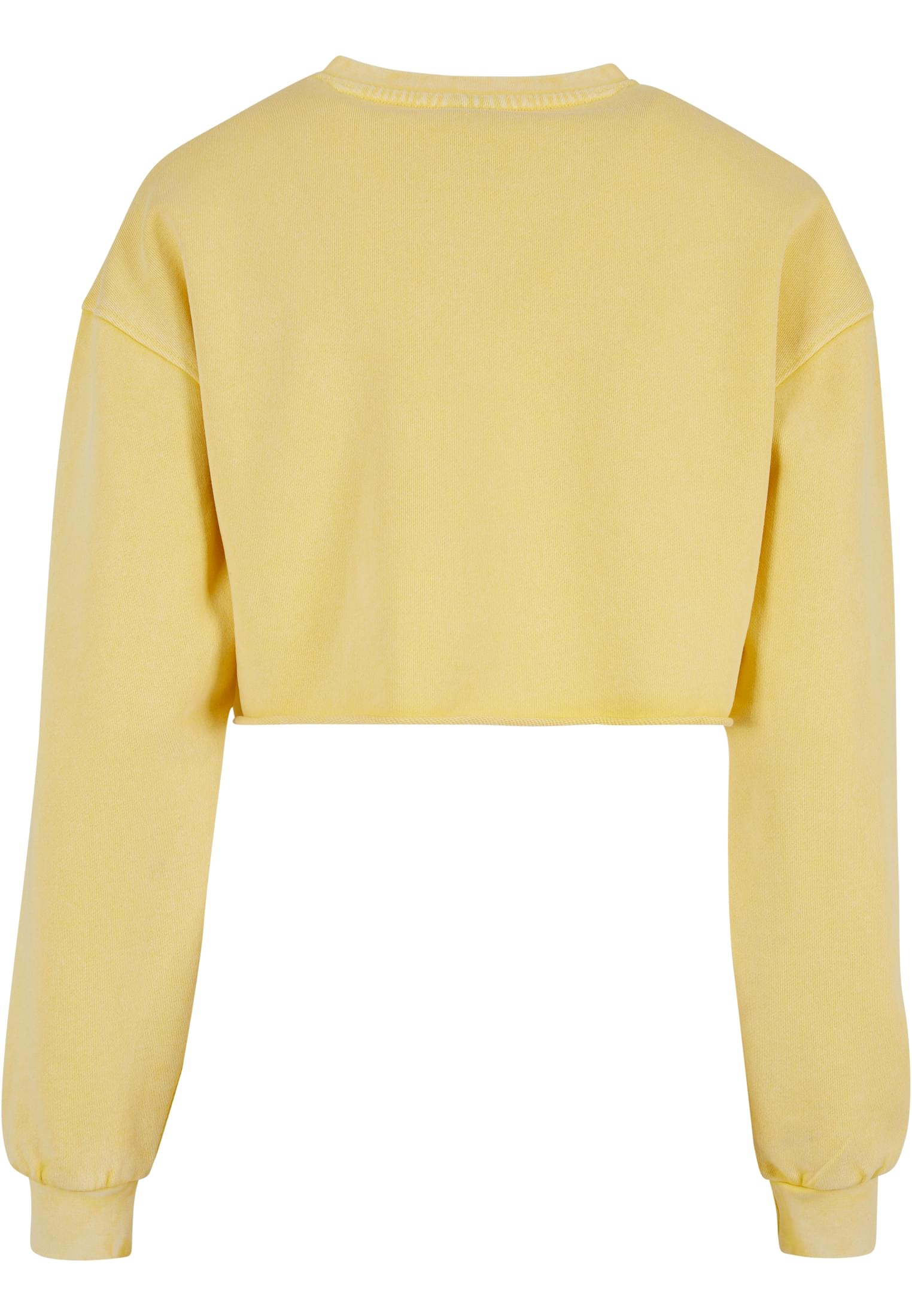 UC Cropped Flower Brodery Terry Crewneck