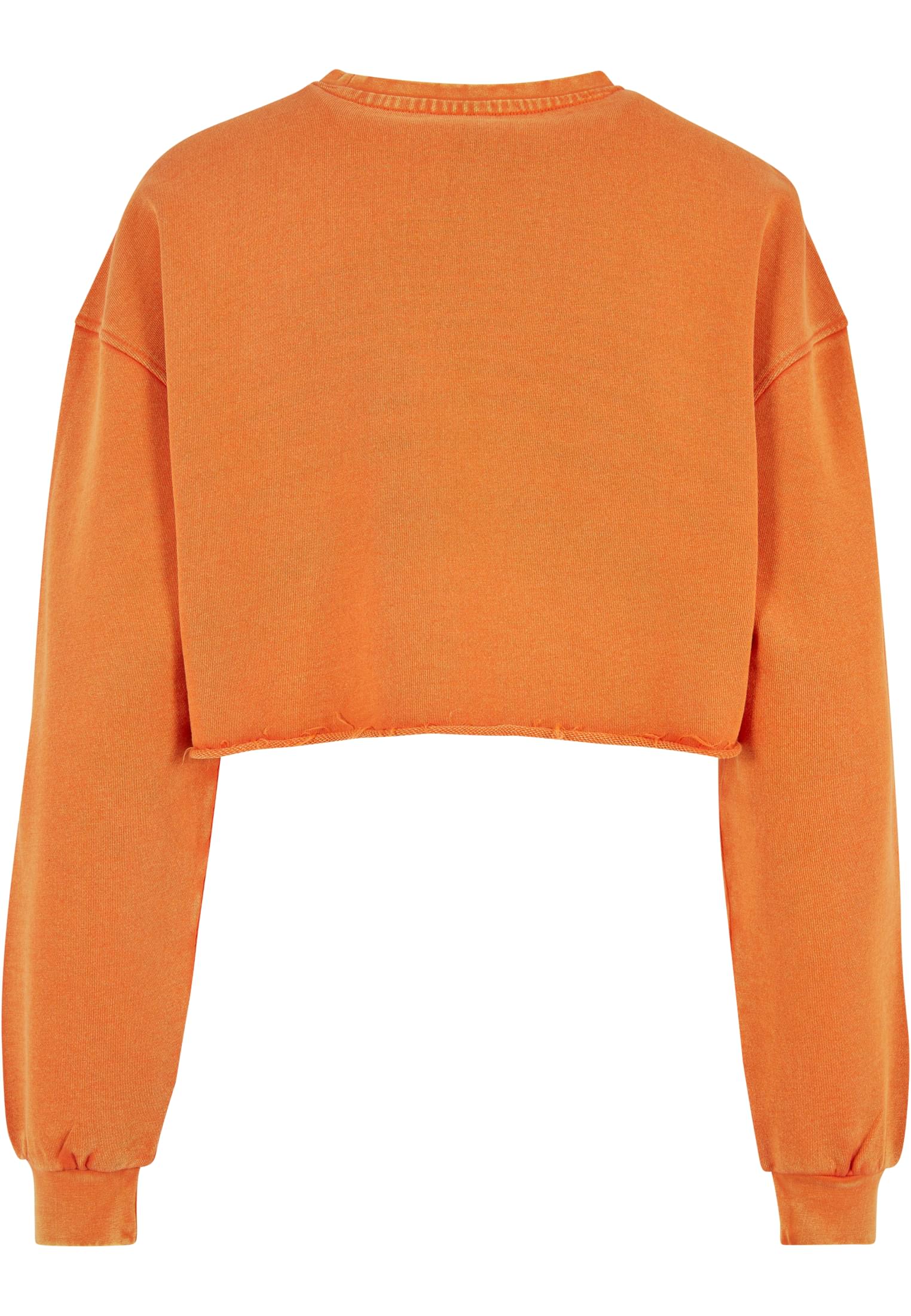 UC Cropped Flower Brodery Terry Crewneck