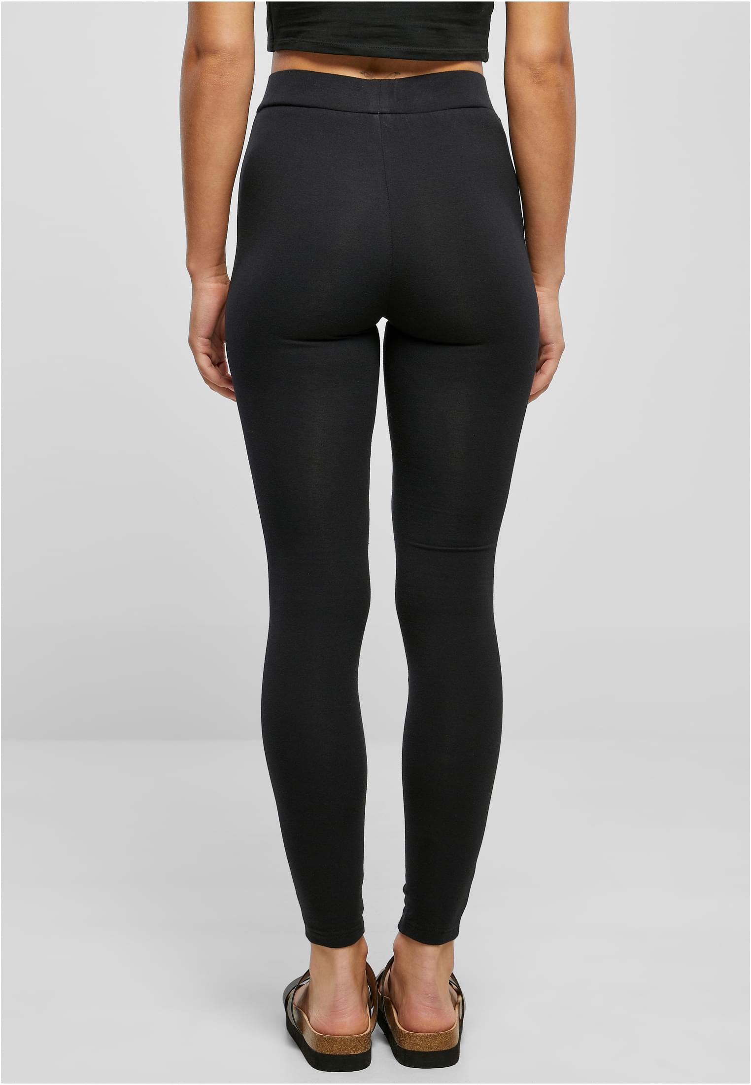 Leggings da donna con inserti in pizzo all'uncinetto nero XXL