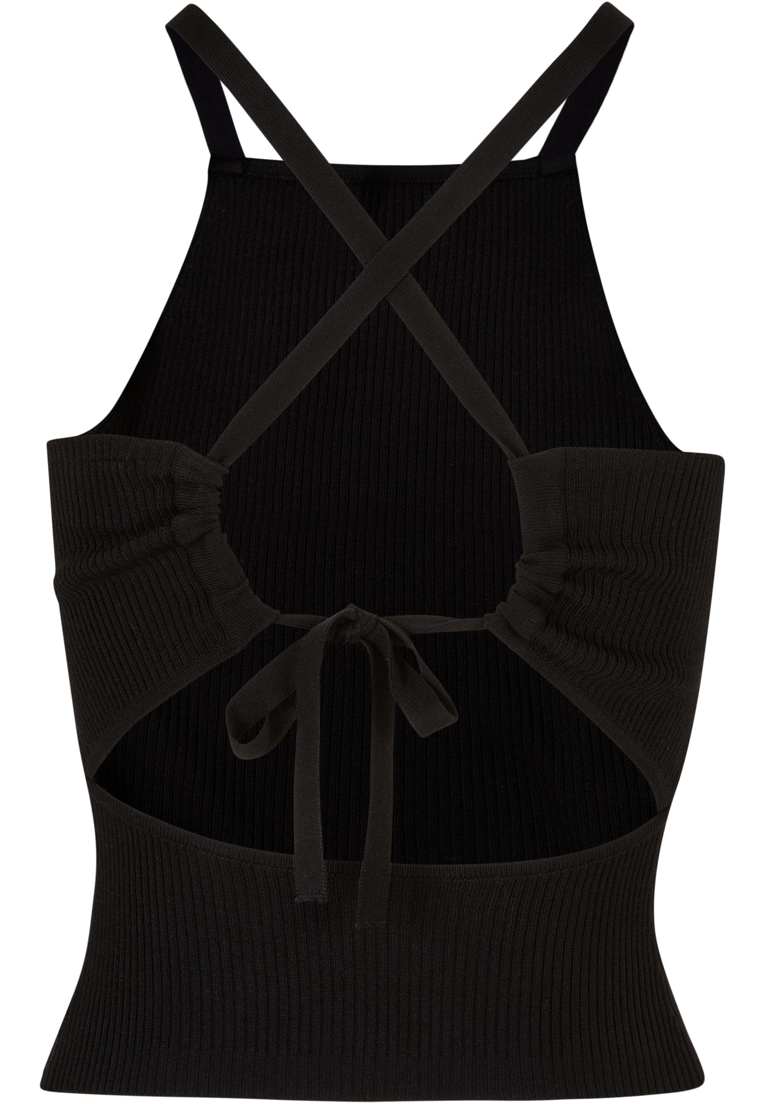 UC Rib Knit Crossed Back Top