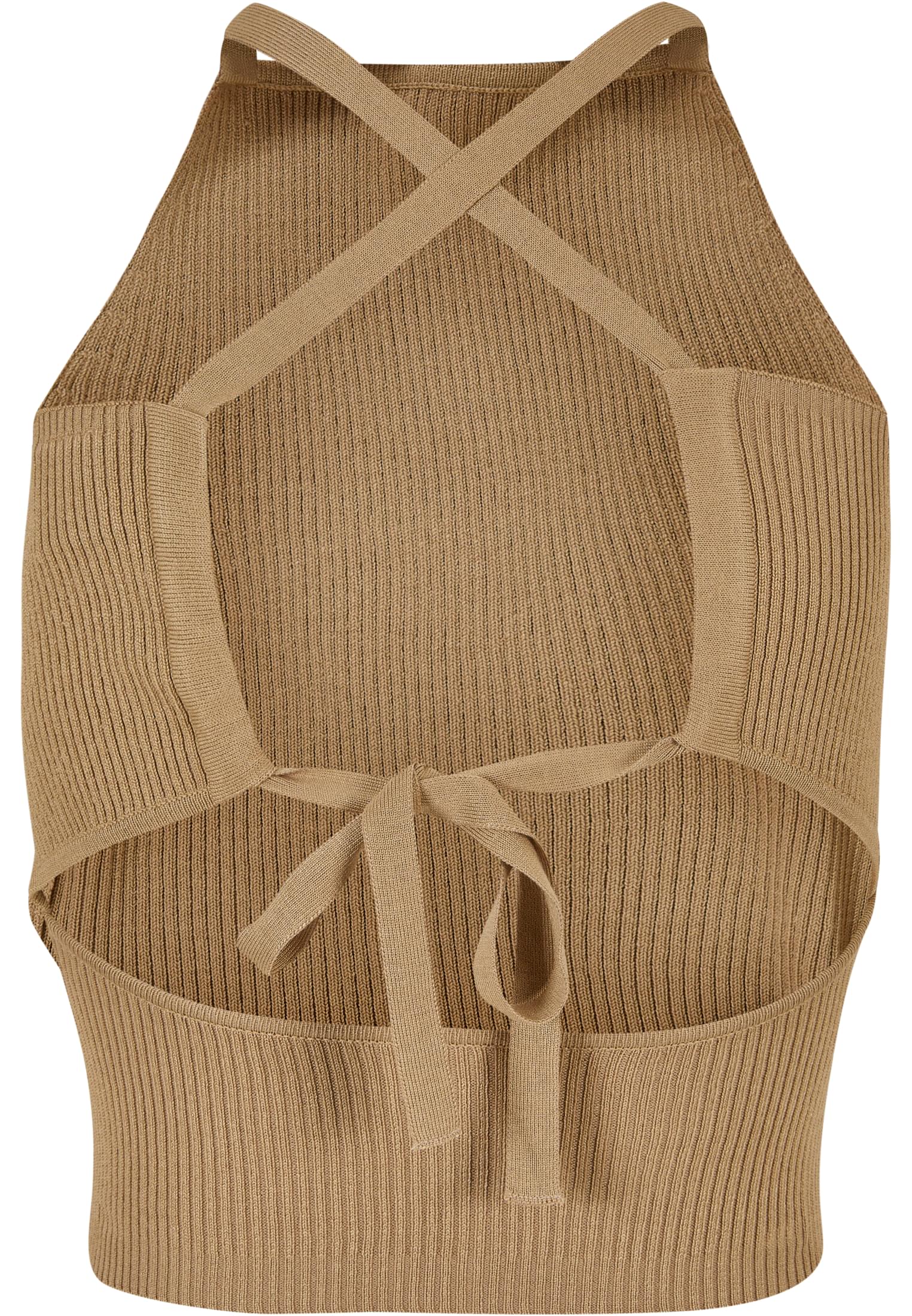 UC Rib Knit Crossed Back Top