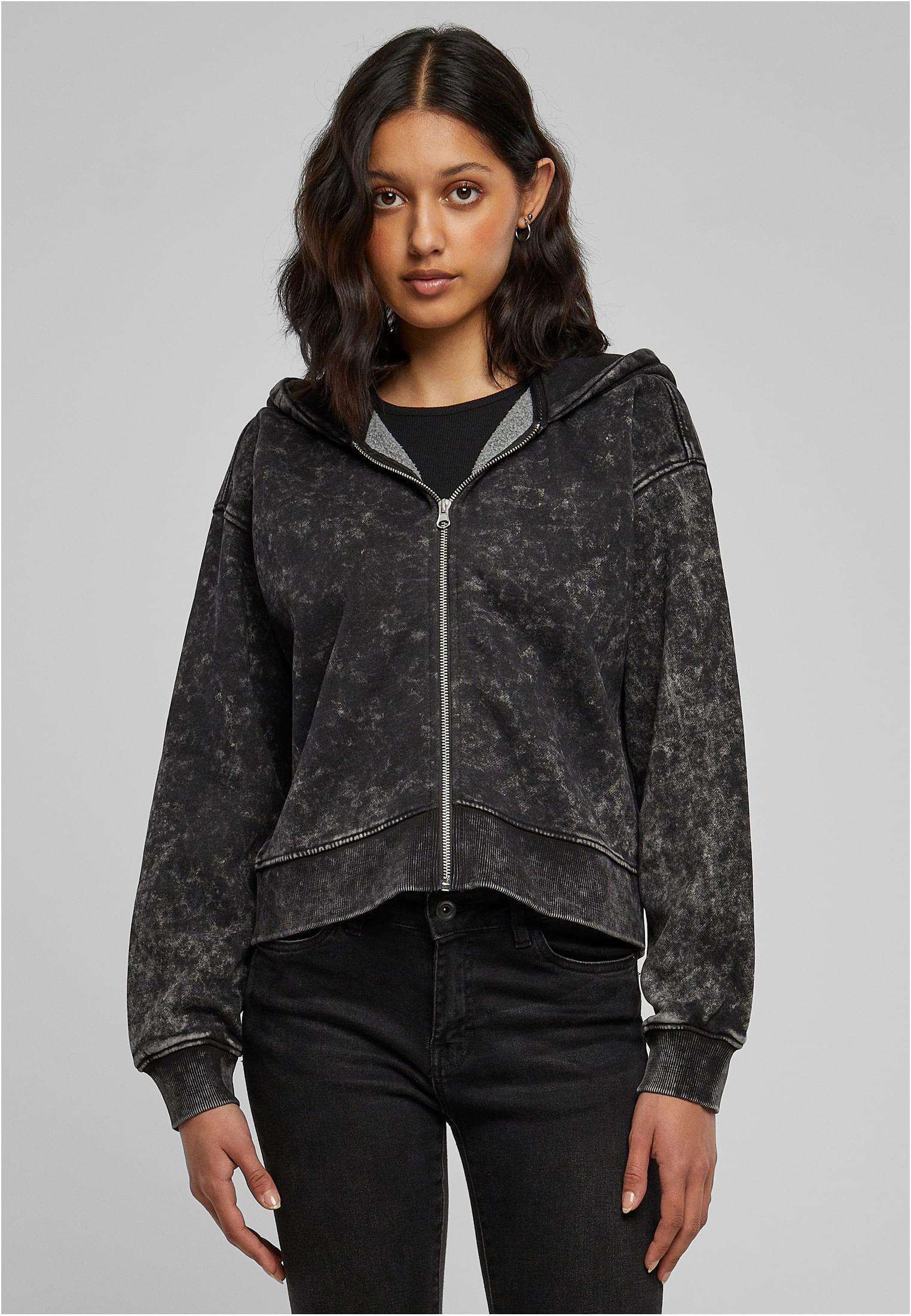 UC Short Oversized Towel Washed Zip Hoody