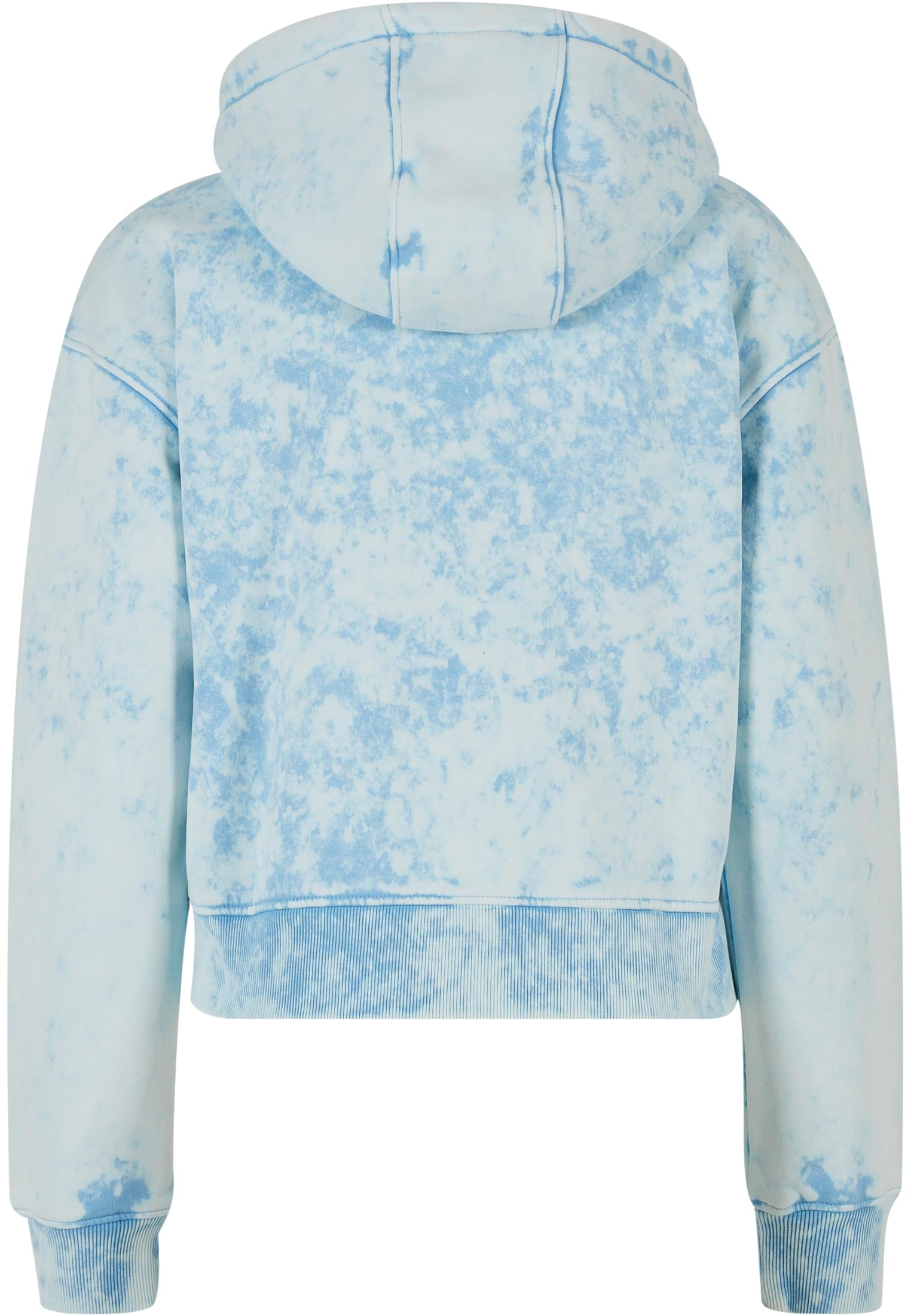 Felpa con cappuccio e cerniera lavata in asciugamano oversize corto UC