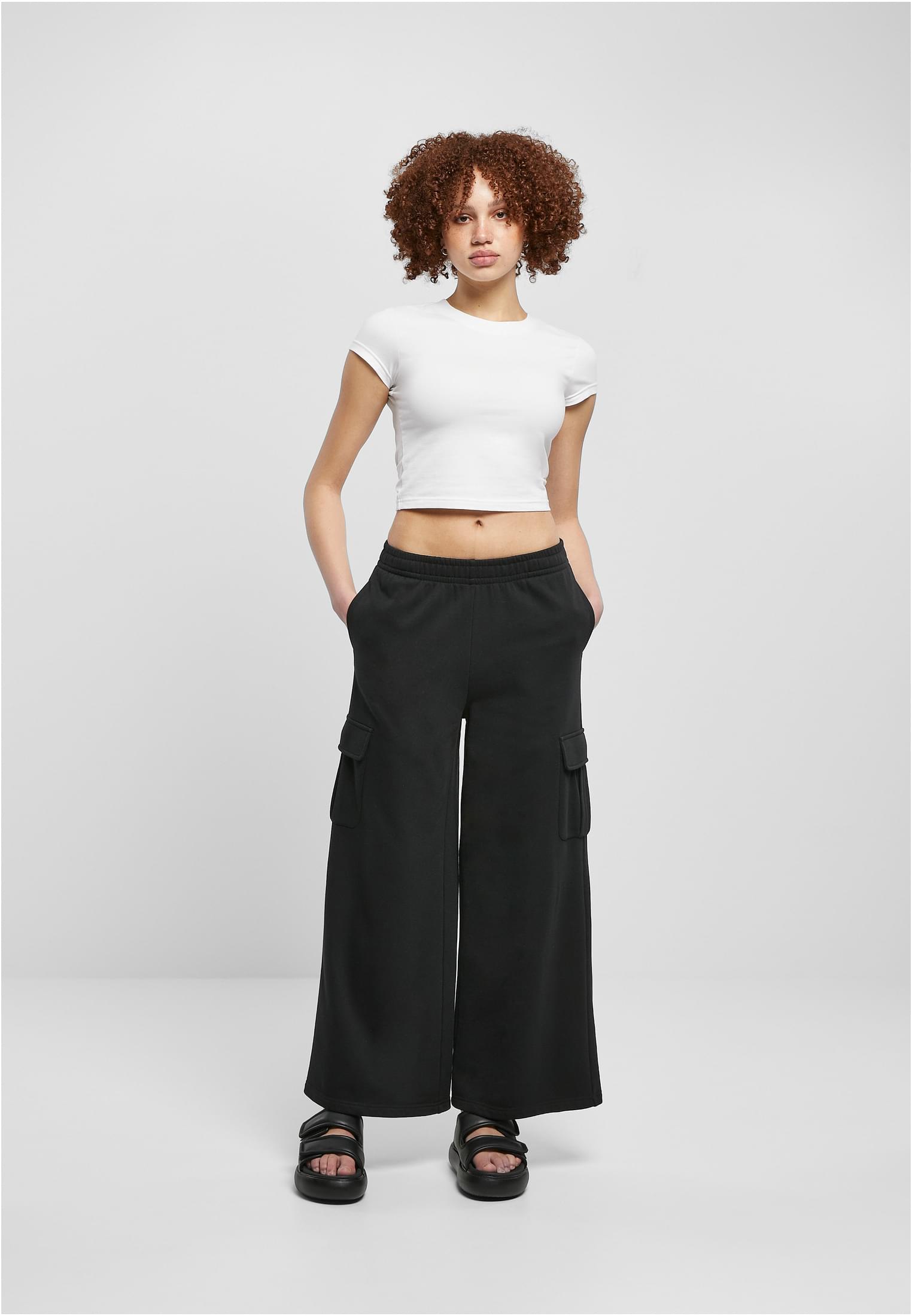 UC Highwaist Wide Leg Cargo Terry Pants