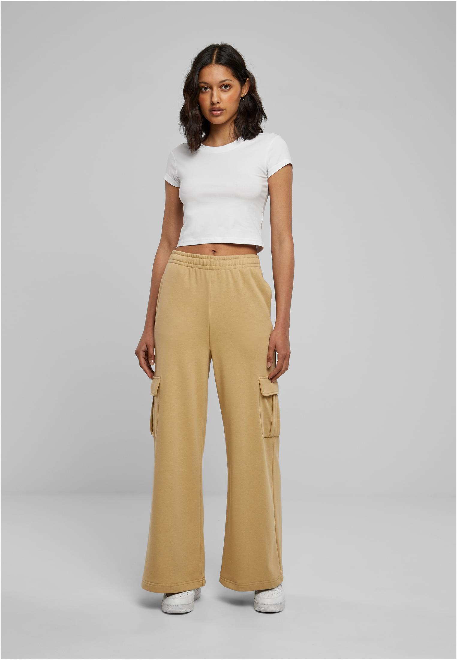 UC Highwaist Wide Leg Cargo Terry Pants