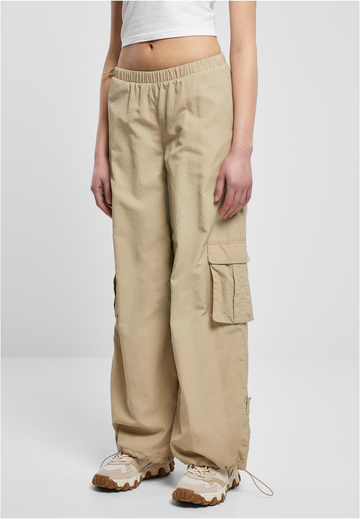 Pantaloni cargo in nylon stropicciato largo UC