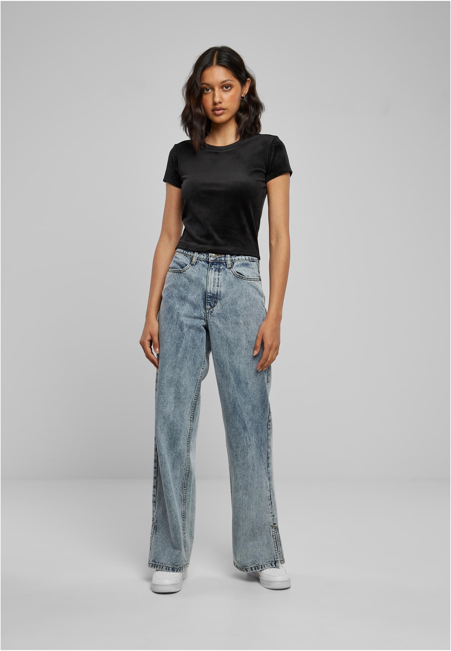 Krátké sametové tričko UC